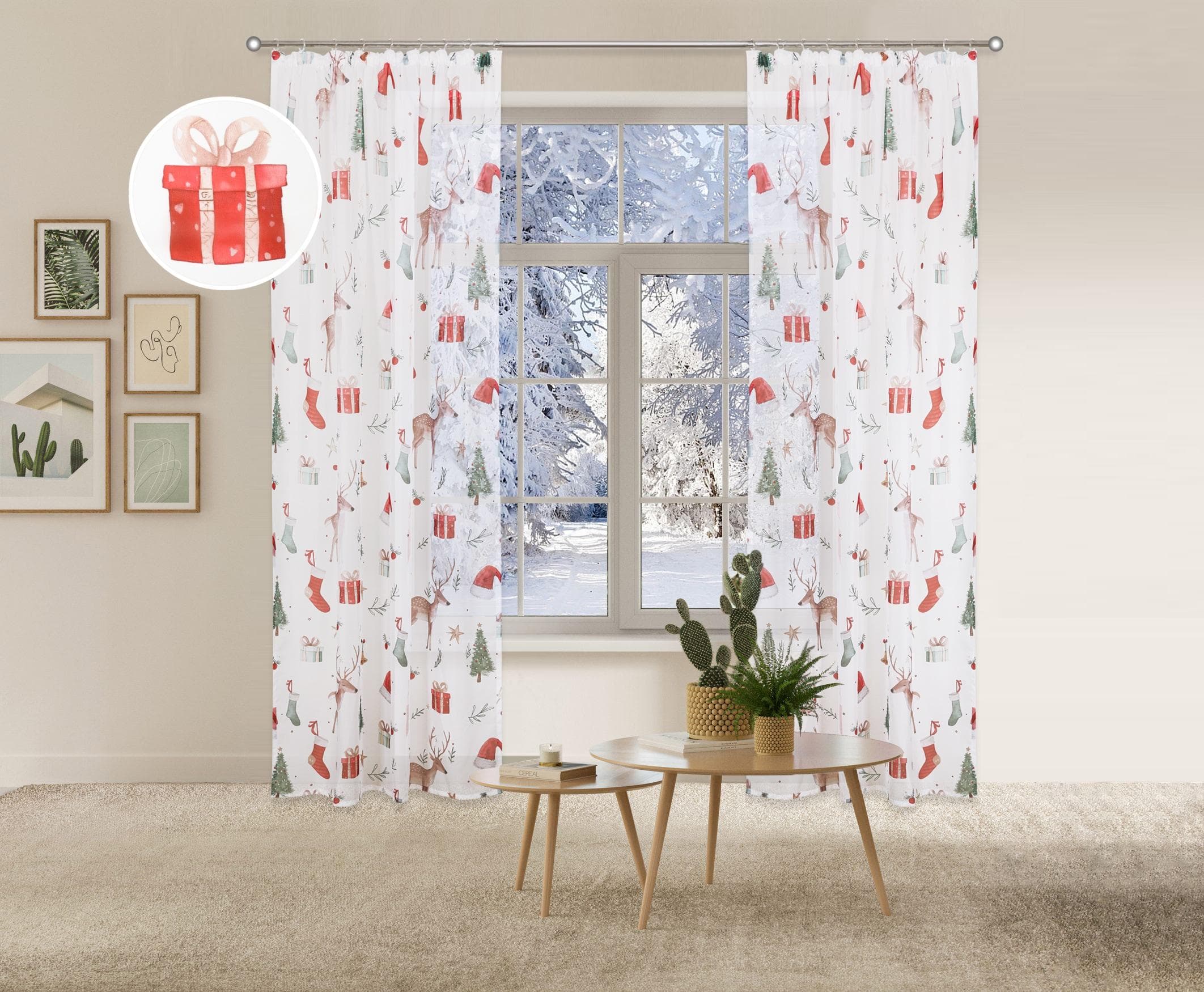OTTO HOME Gardine Olwyn Bunt Polyester Skandinavisch
