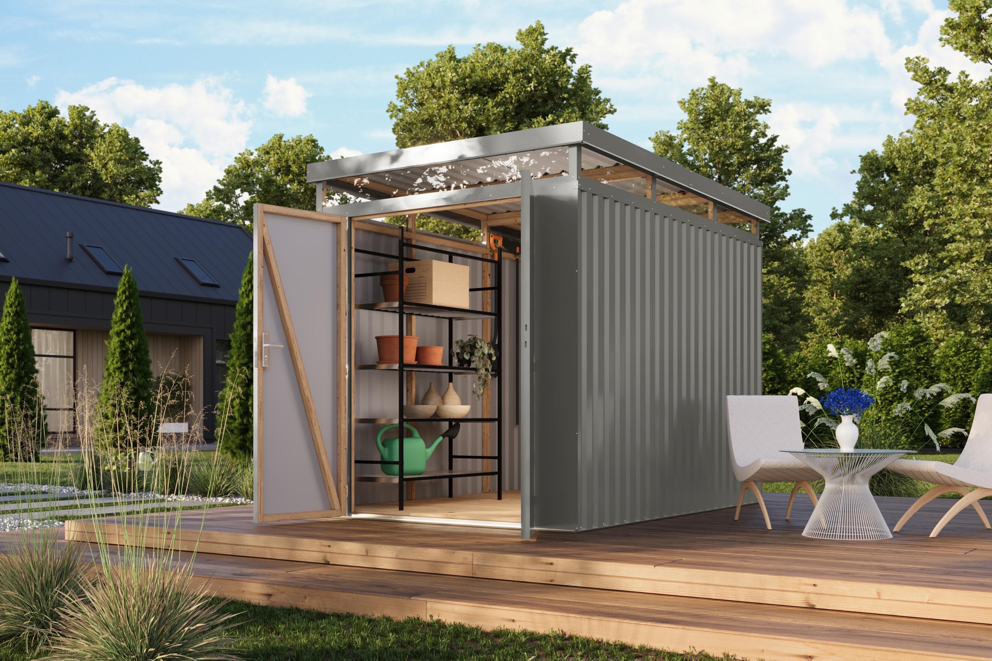 Gerätehaus Titanium 2,5 Karibu Metall