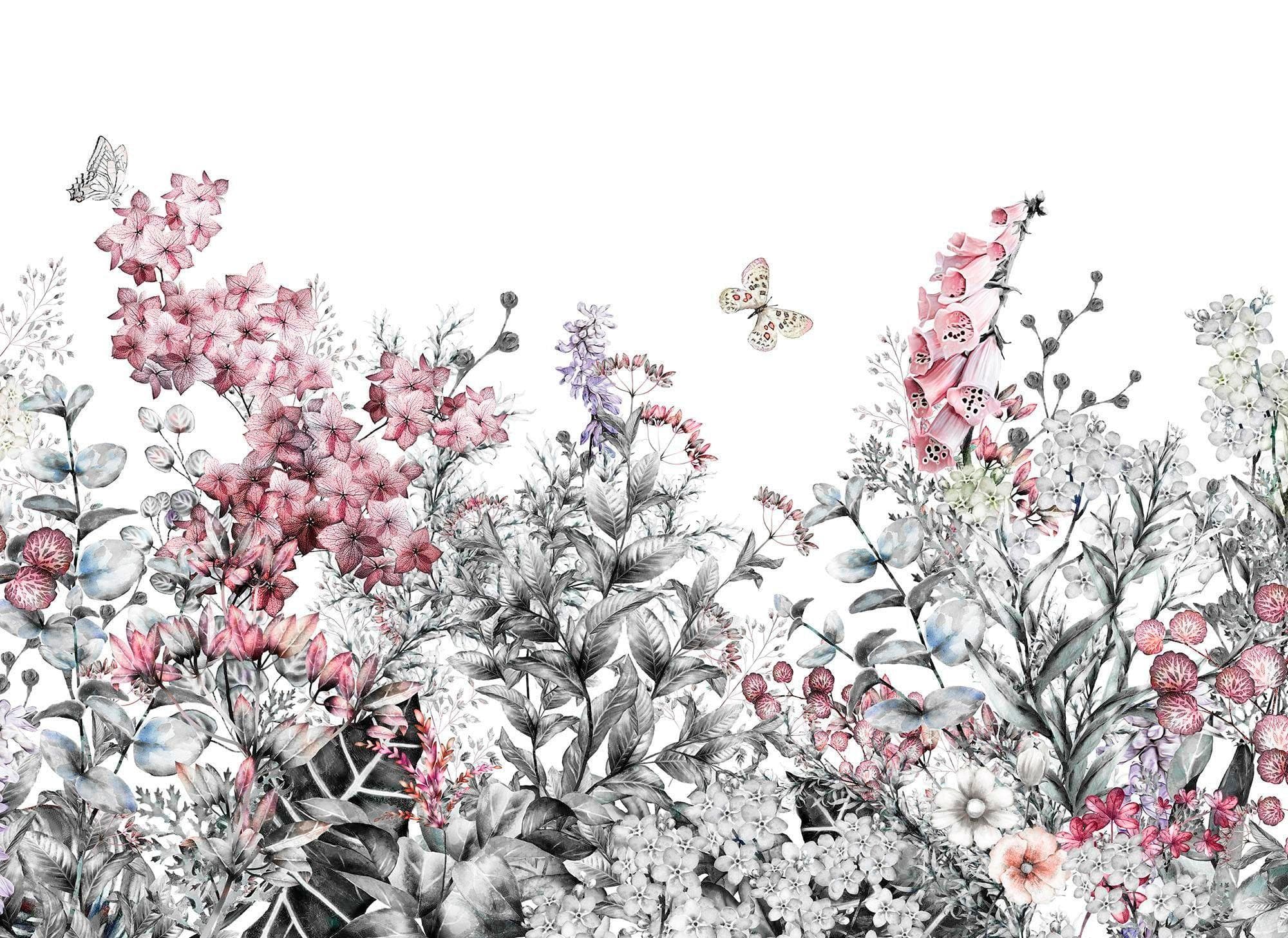 Livingwalls Fototapete Blumenwiese Vlies bunt