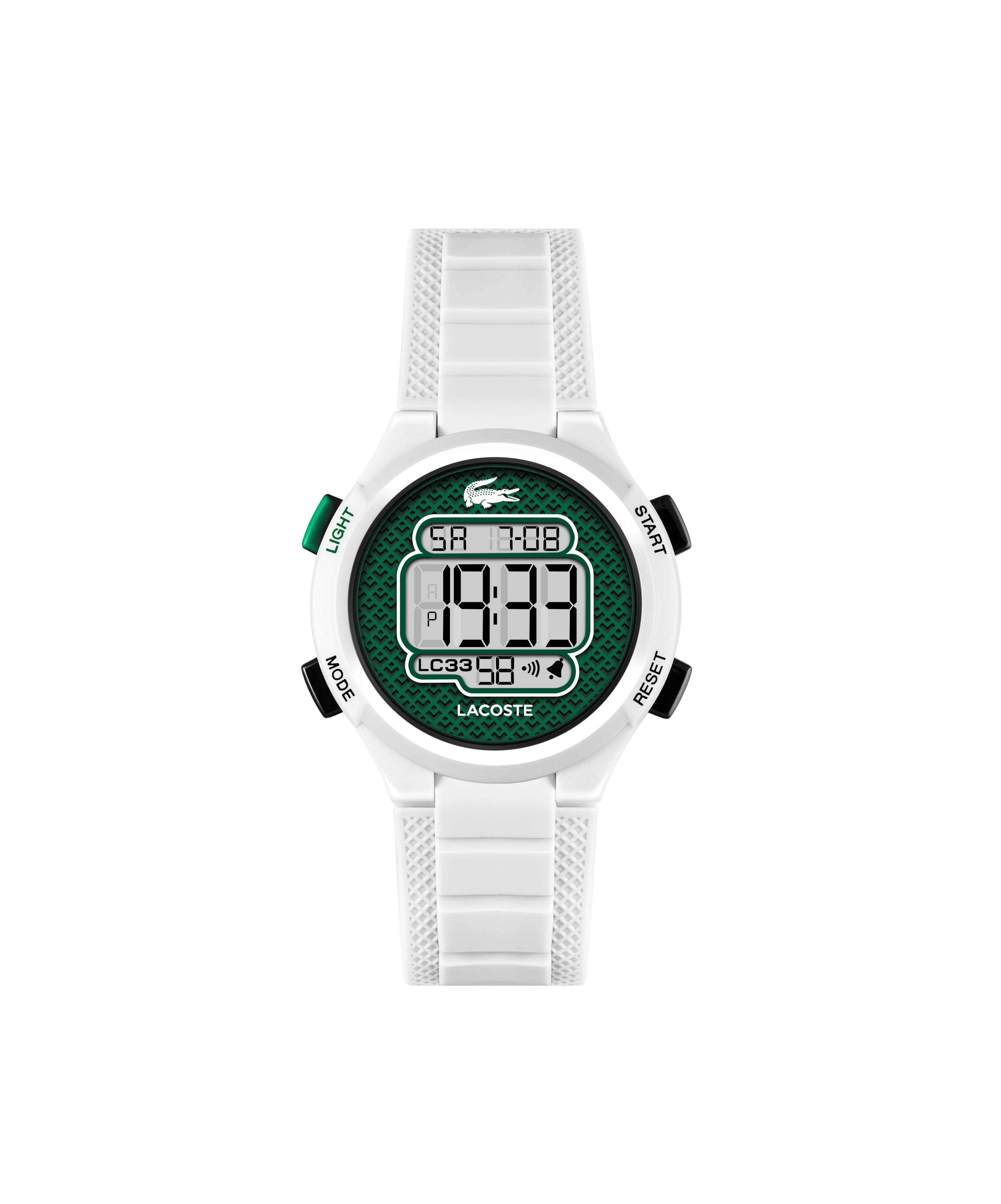 Lacoste LC33 Kids Armbanduhr Weiß Grün Quarz Digital