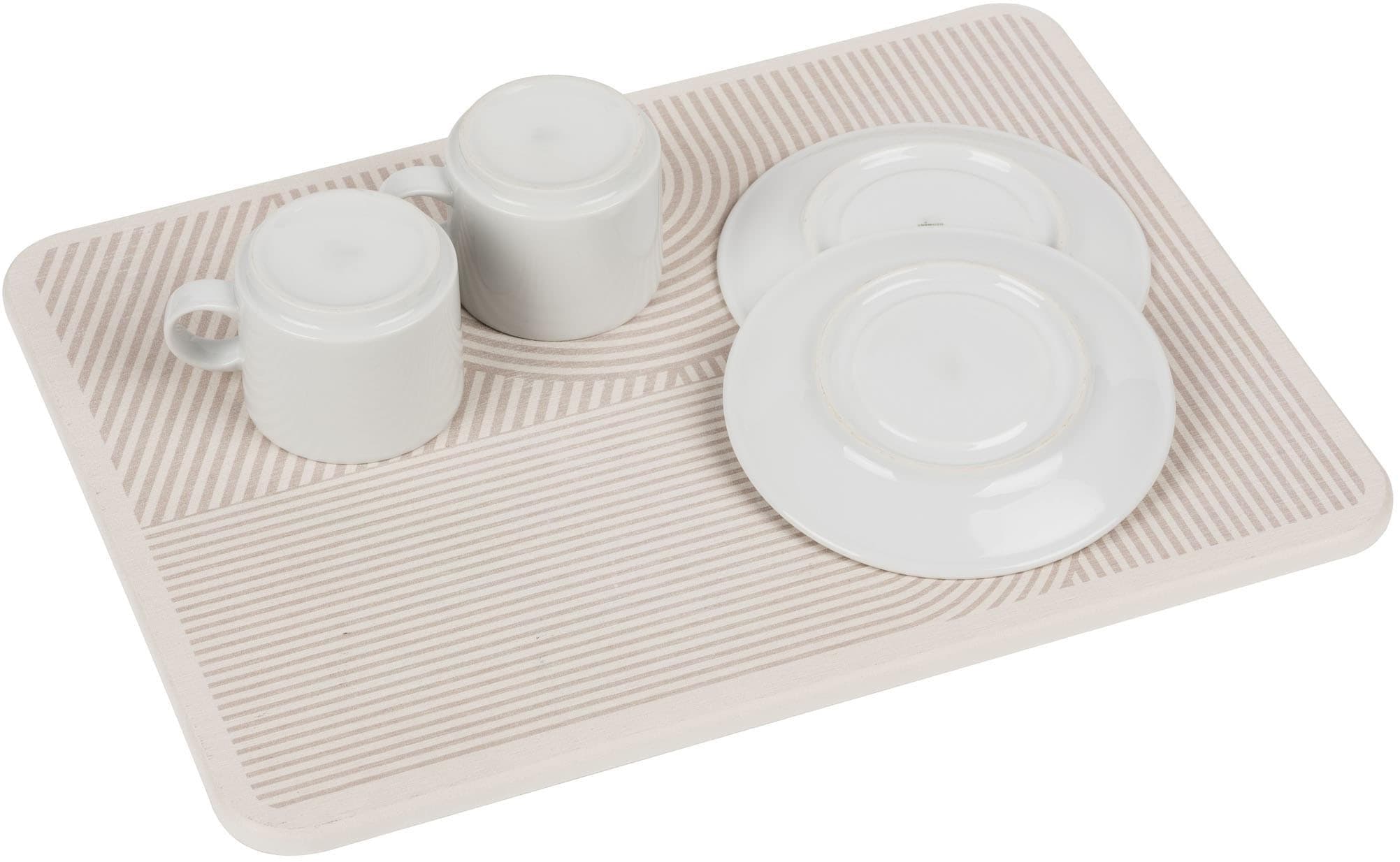 Wenko Abtropfplatte Damon Beige Diatomit schnelltrocknend