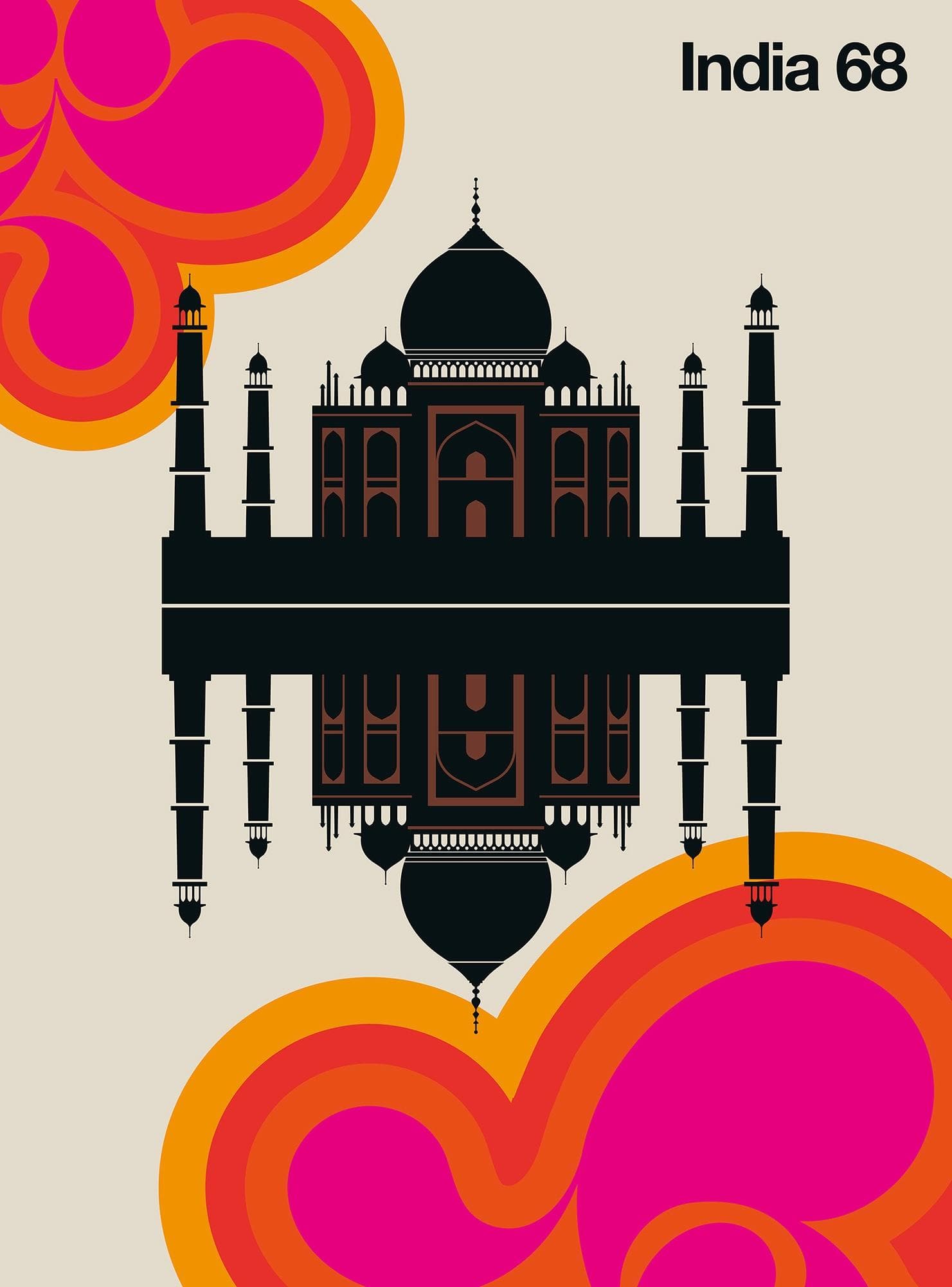 Fototapete LIVING WALLS ARTist India 68 Beige Braun Orange