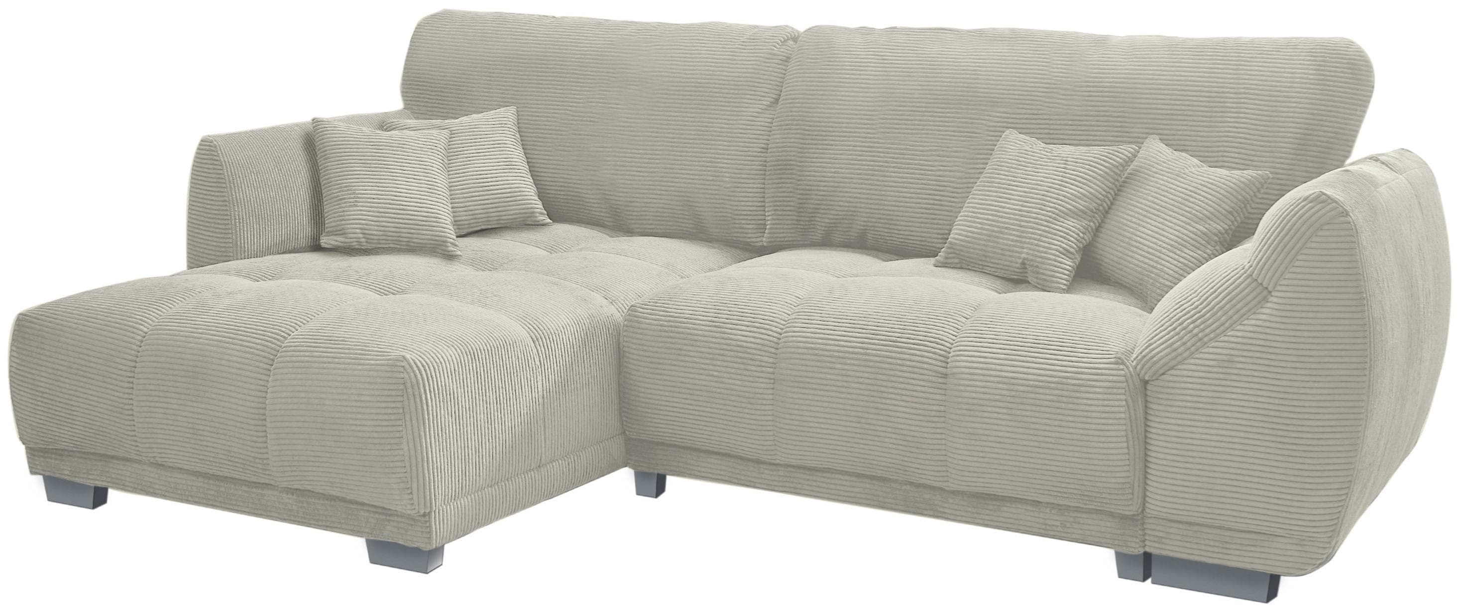 Wohnlandschaft HOME AFFAIRE Ecru Cord Recamiere beidseitig montierbar