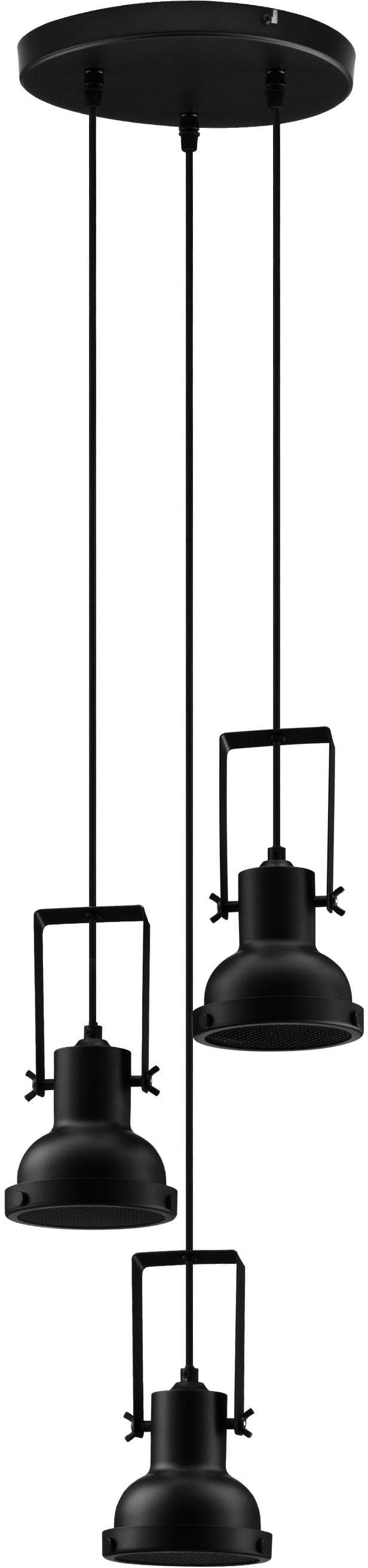 NOVA LUCE Hängeleuchten RUVI Schwarz 3er Set 12cm 120cm