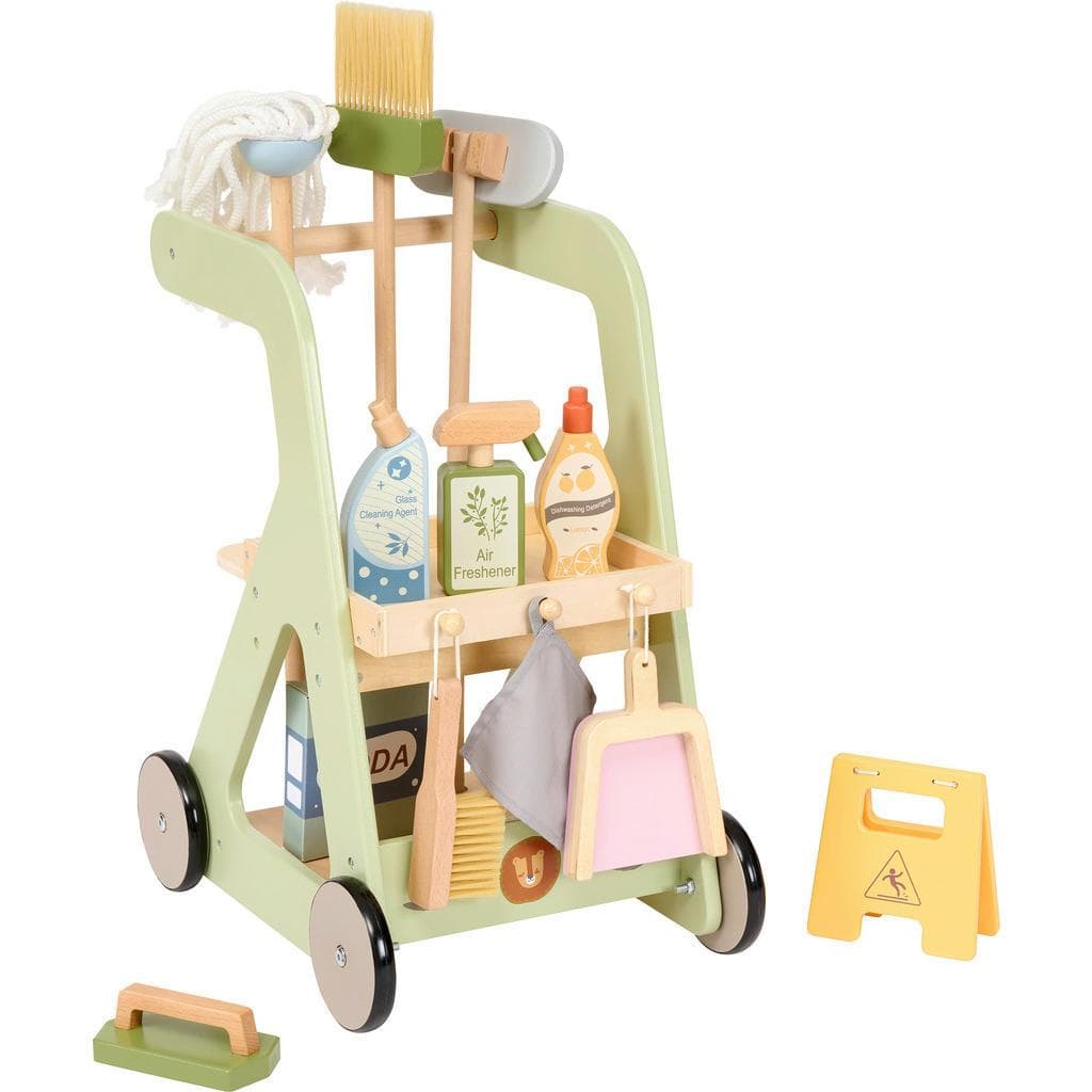 My Baby Lou Kinderputzwagen 13-teilig Holz Natur Weiß