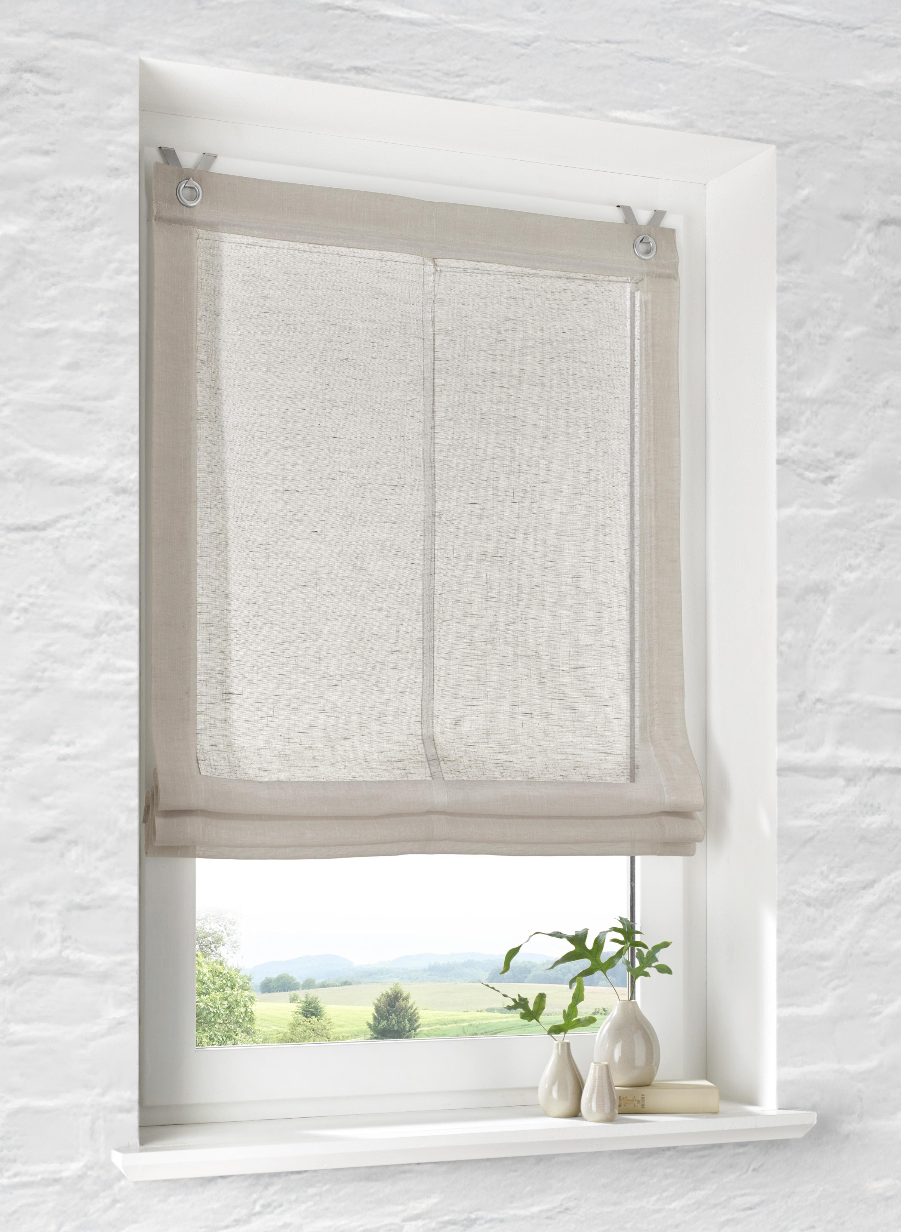Raffrollo HEINE HOME Gr. 4 Beige (Taupe) 100x140cm