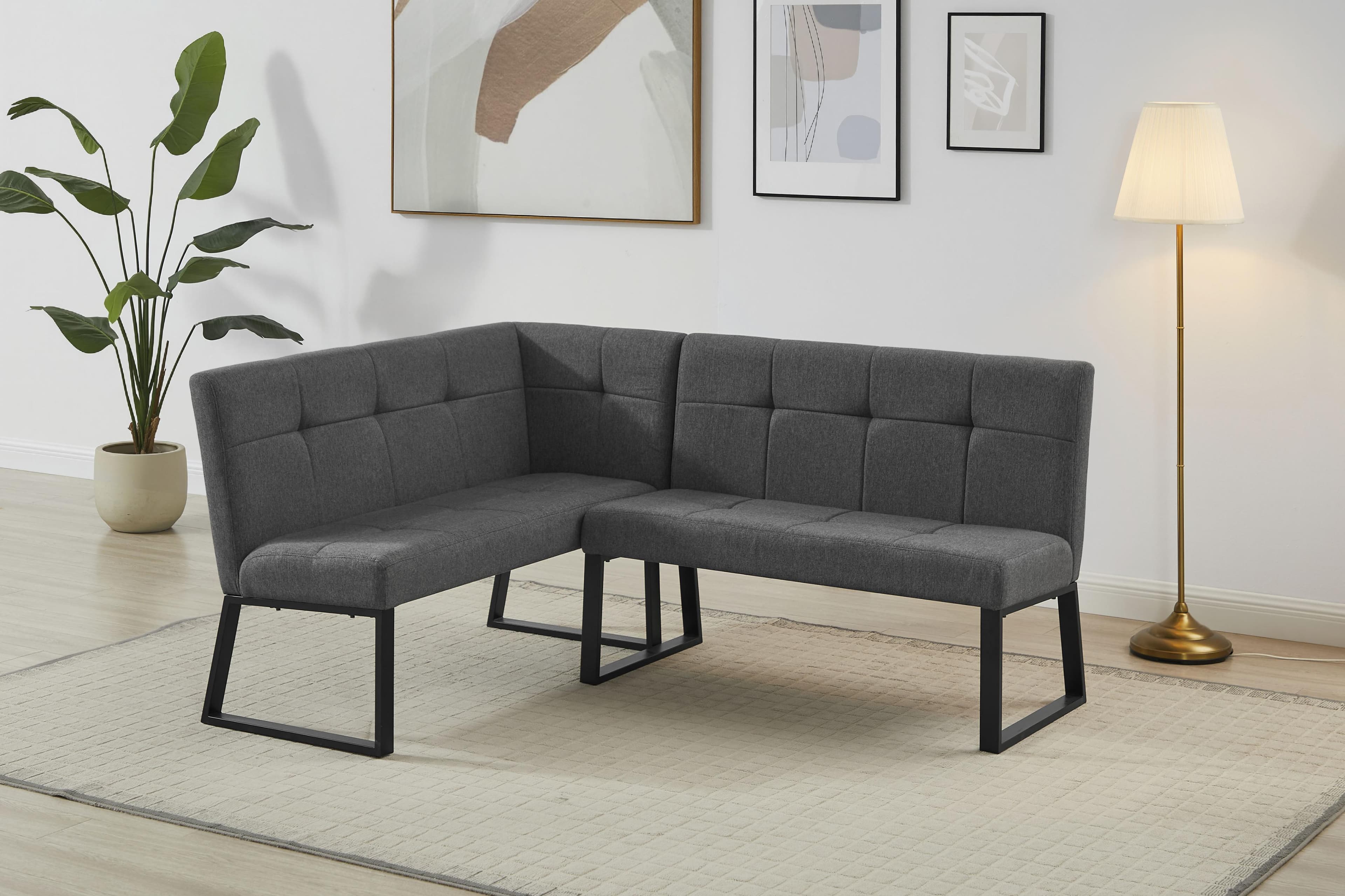 Eckbank OTTO HOME Geranie Anthrazit Gepolstert