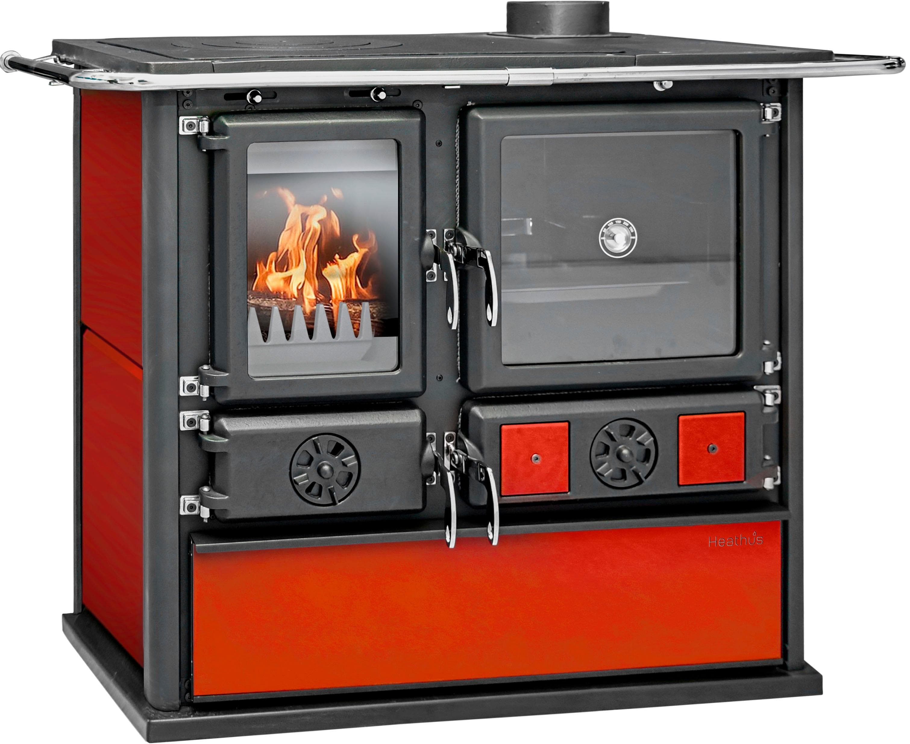 Heathus Küchenofen Cook Premium Bordeaux Holzofen 8,8 kW