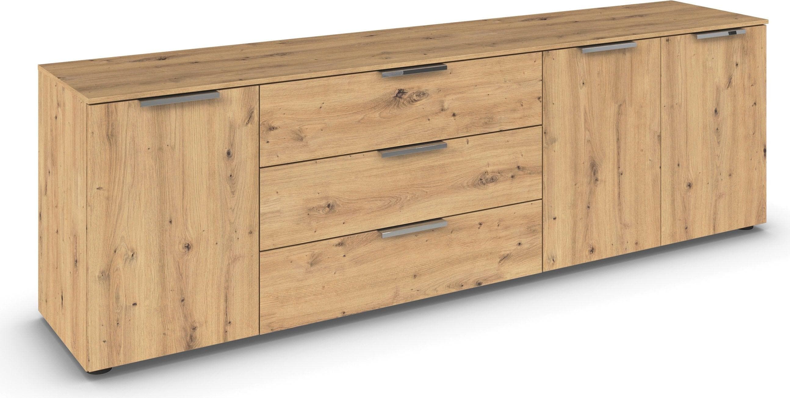 RAUCH FLIPP Schubkastenkommode 3-türig mit Soft-Close Eiche Artisan