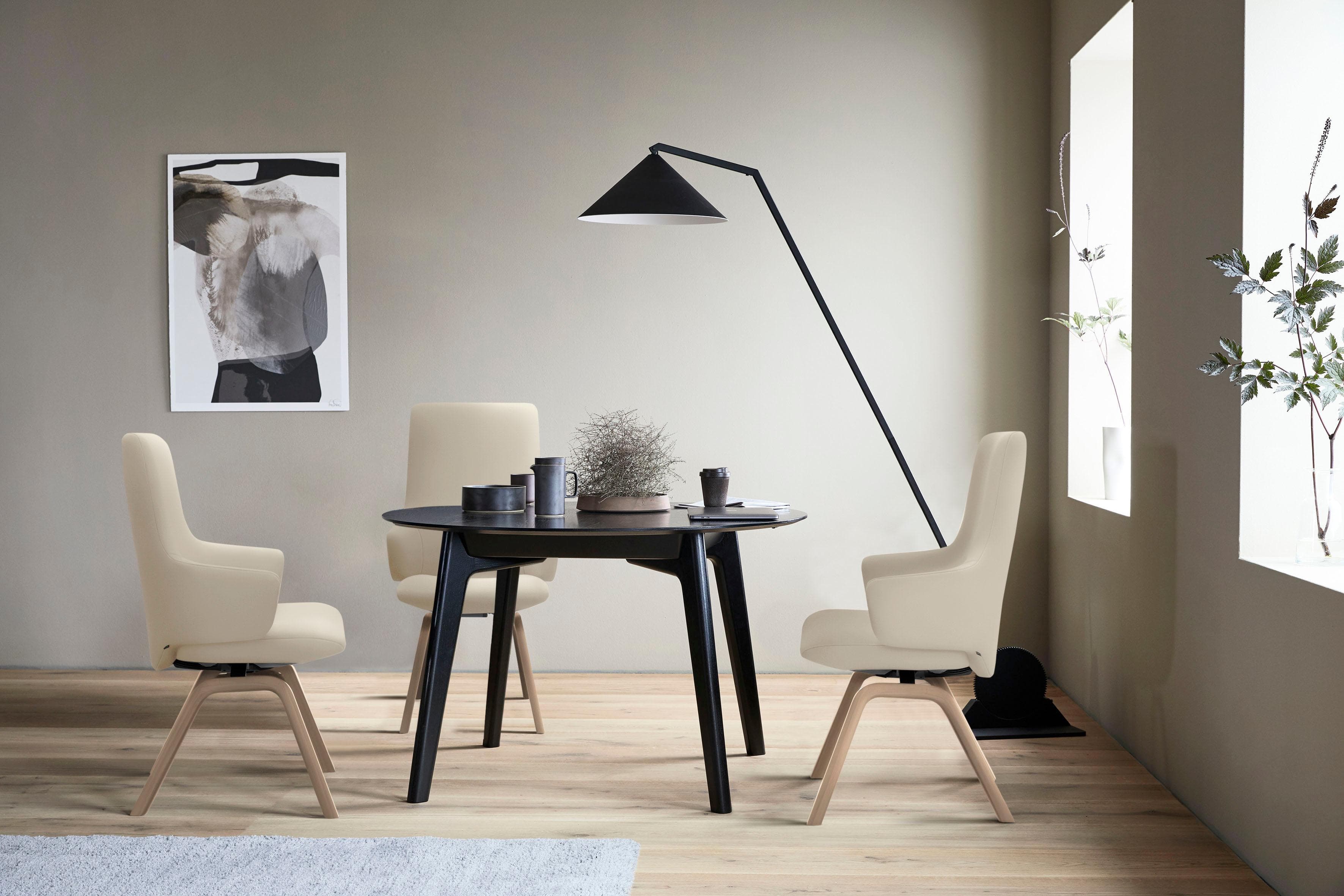 Polsterstuhl STRESSLESS Laurel Beige Leder BATICK