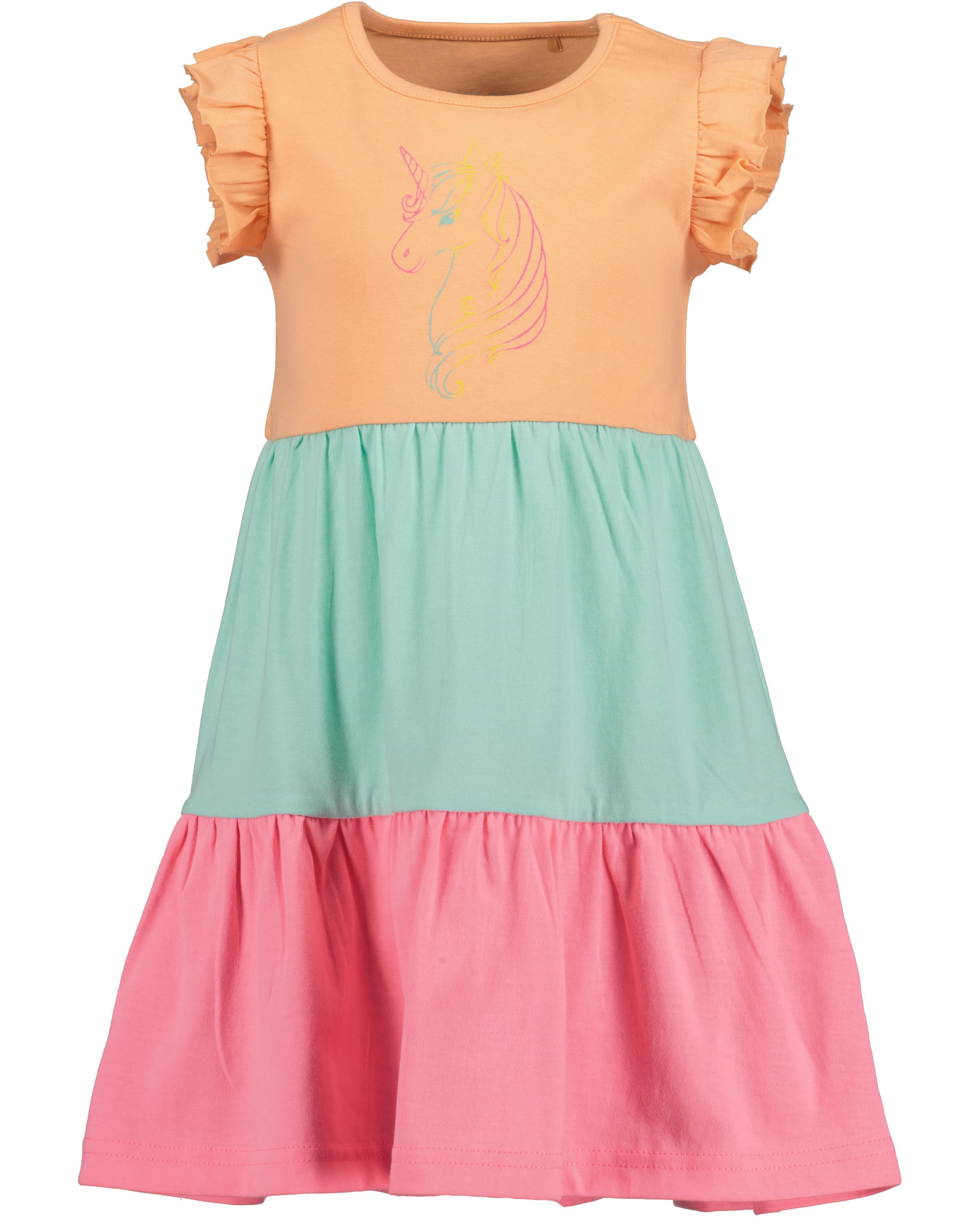 Blue Seven Jerseykleid Mädchen Einhorn Melone 100% Baumwolle