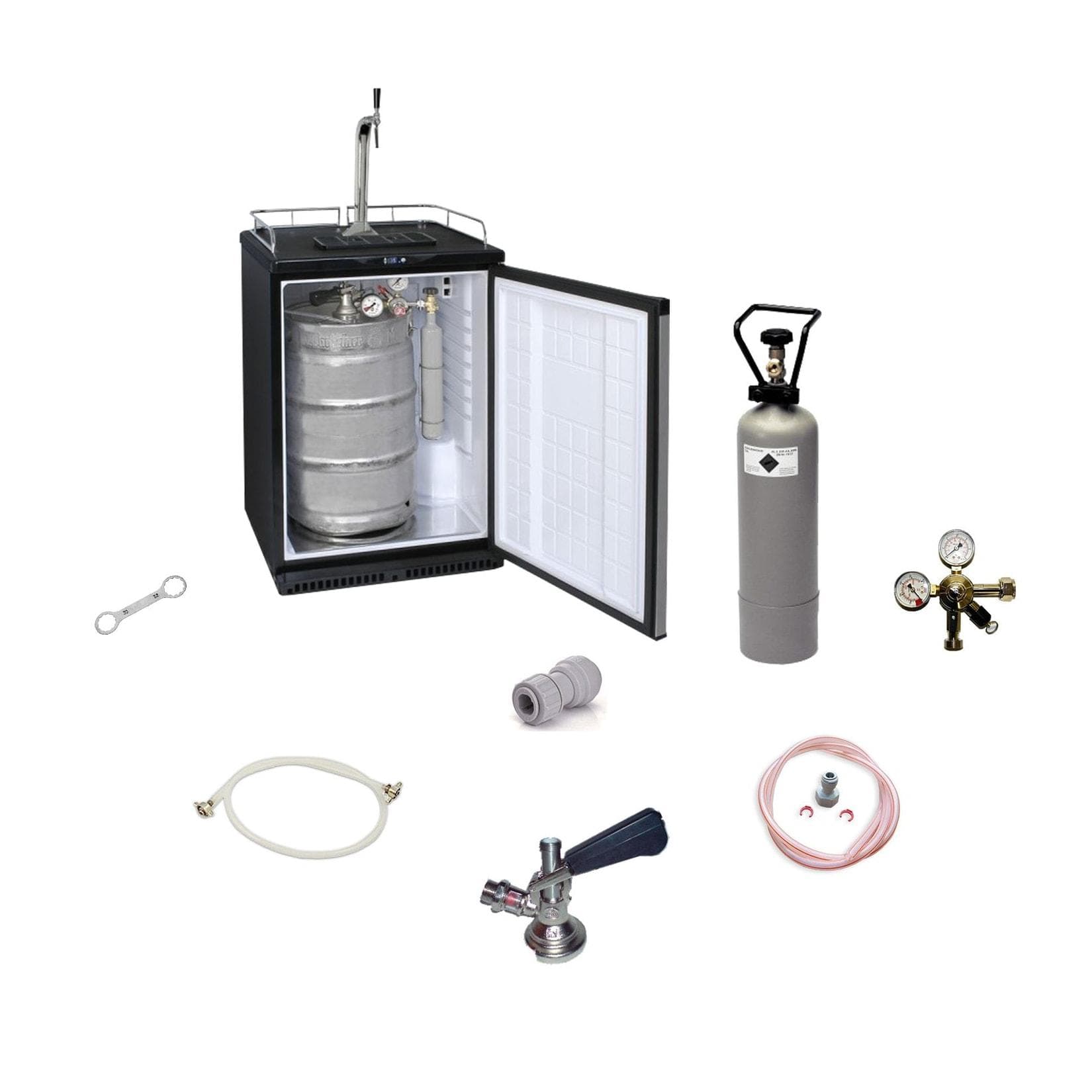 ich-zapfe Fassbierkühlschrank 50L Komplettset mit Schanksäule