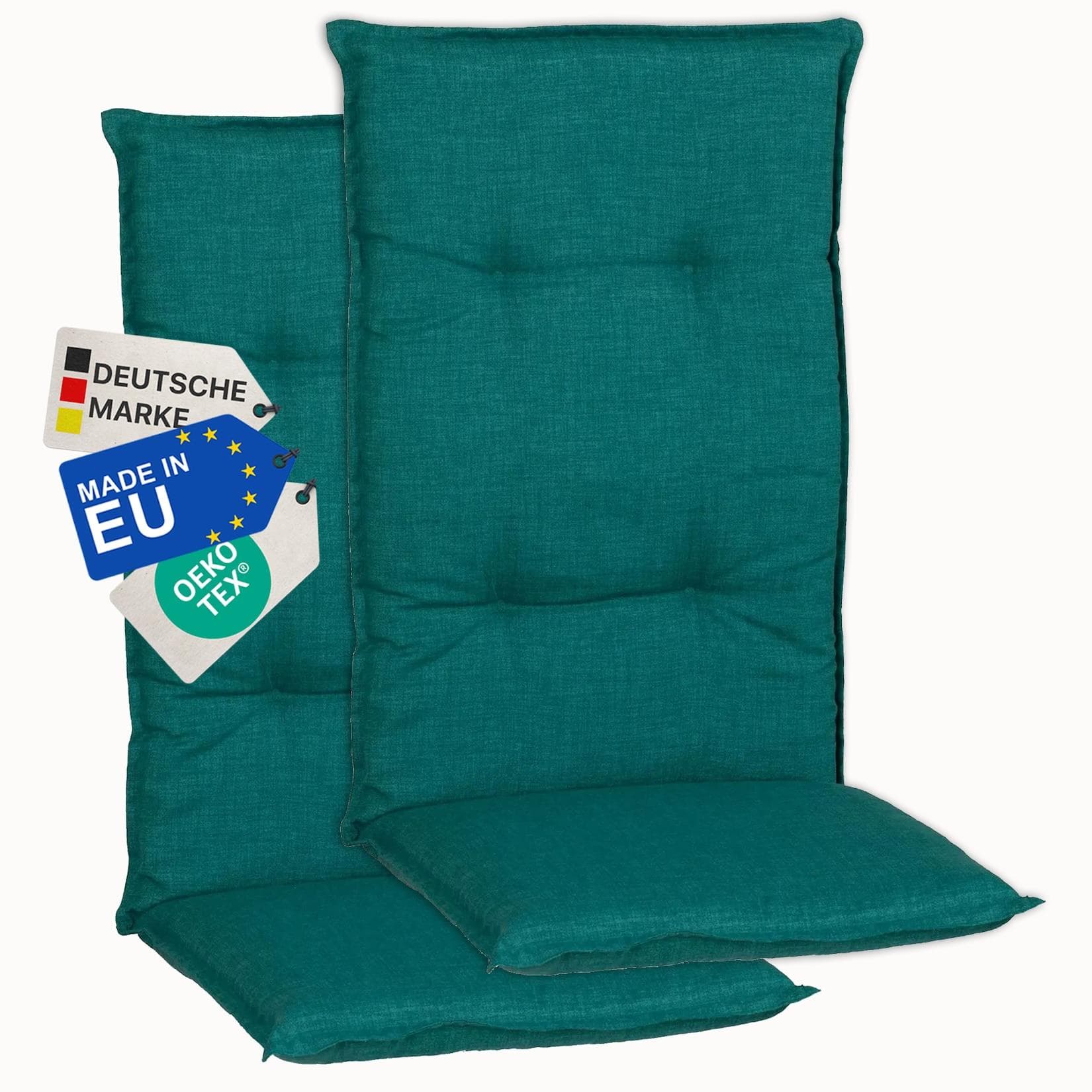 NYVI Gartenstuhl-Auflage Barcelona türkis 2er Set