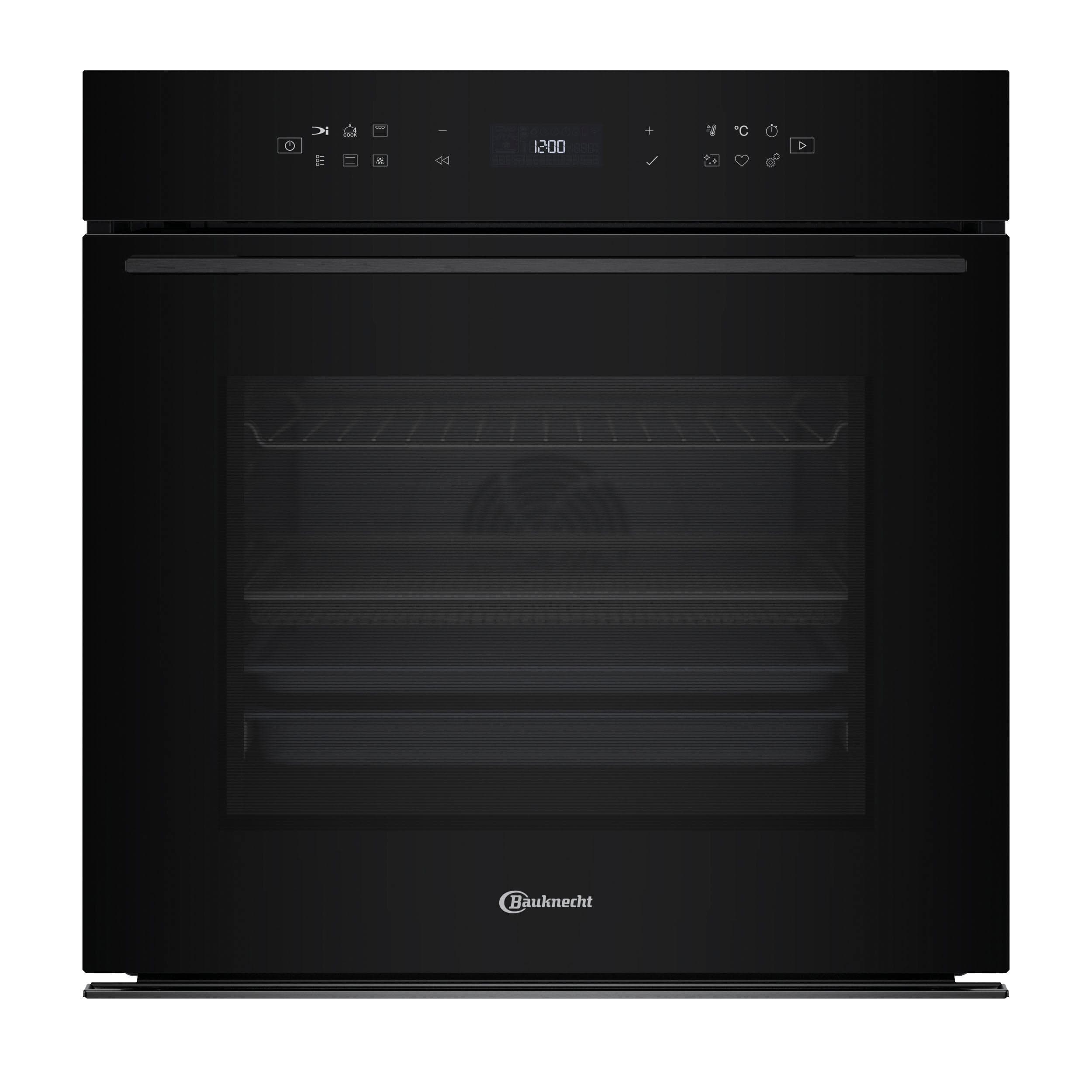 BAUKNECHT Einbaubackofen BBI78PT1SK A+ Schwarz 60cm AirFry Pizzafunktion Pyrolyse