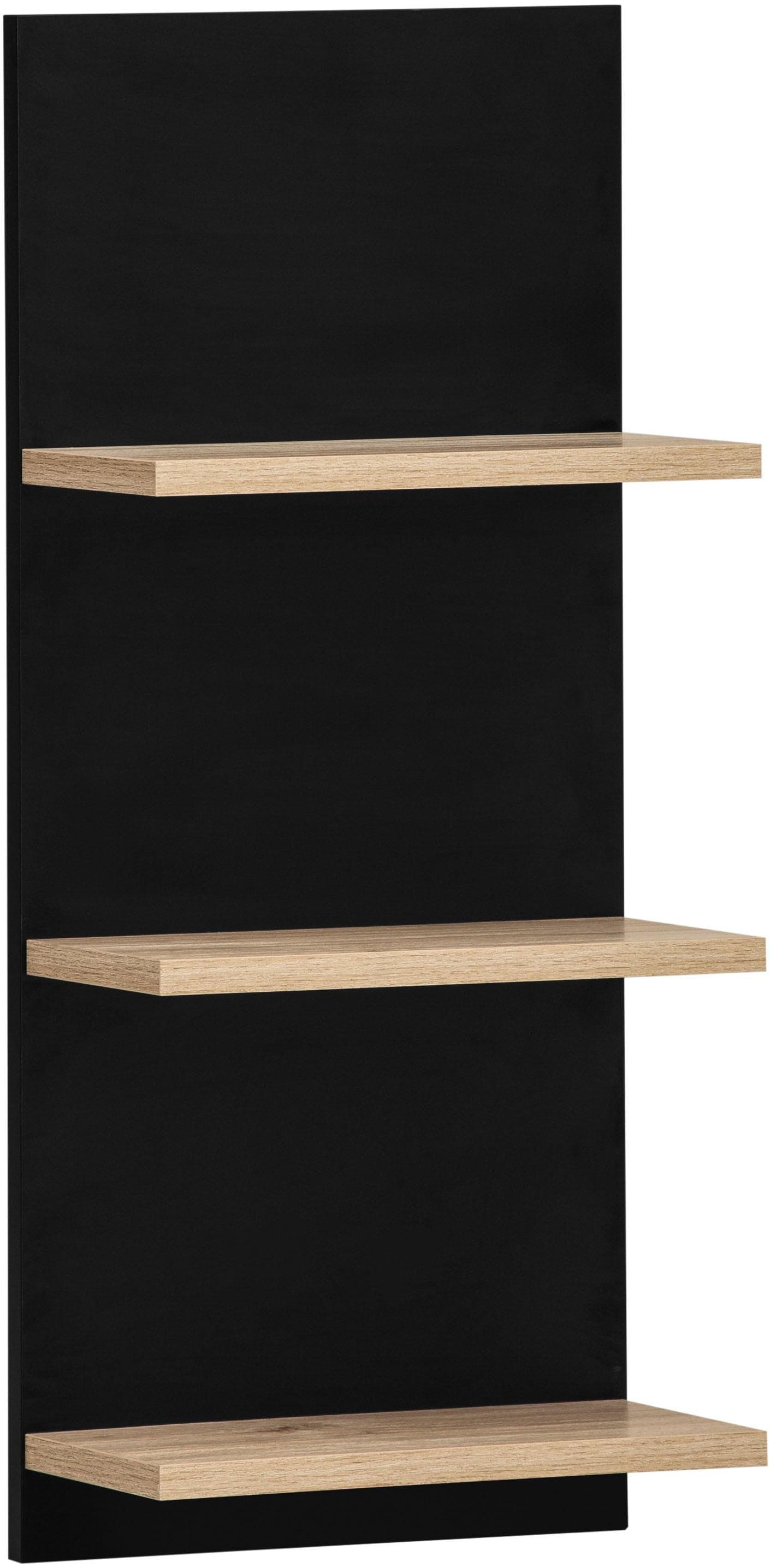 Schildmeyer Wandregal Emmik 3 Böden Schwarz/Weiß