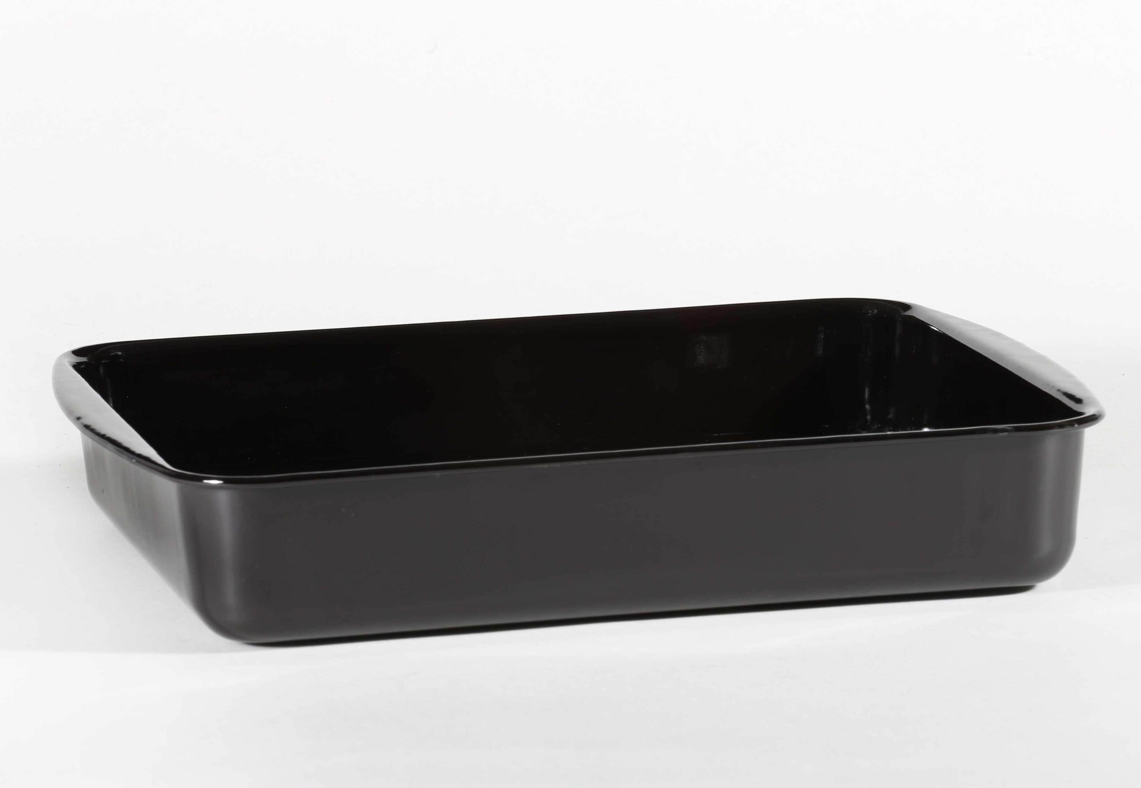 KRÜGER Auflaufform Emaille Schwarz 45x31 cm