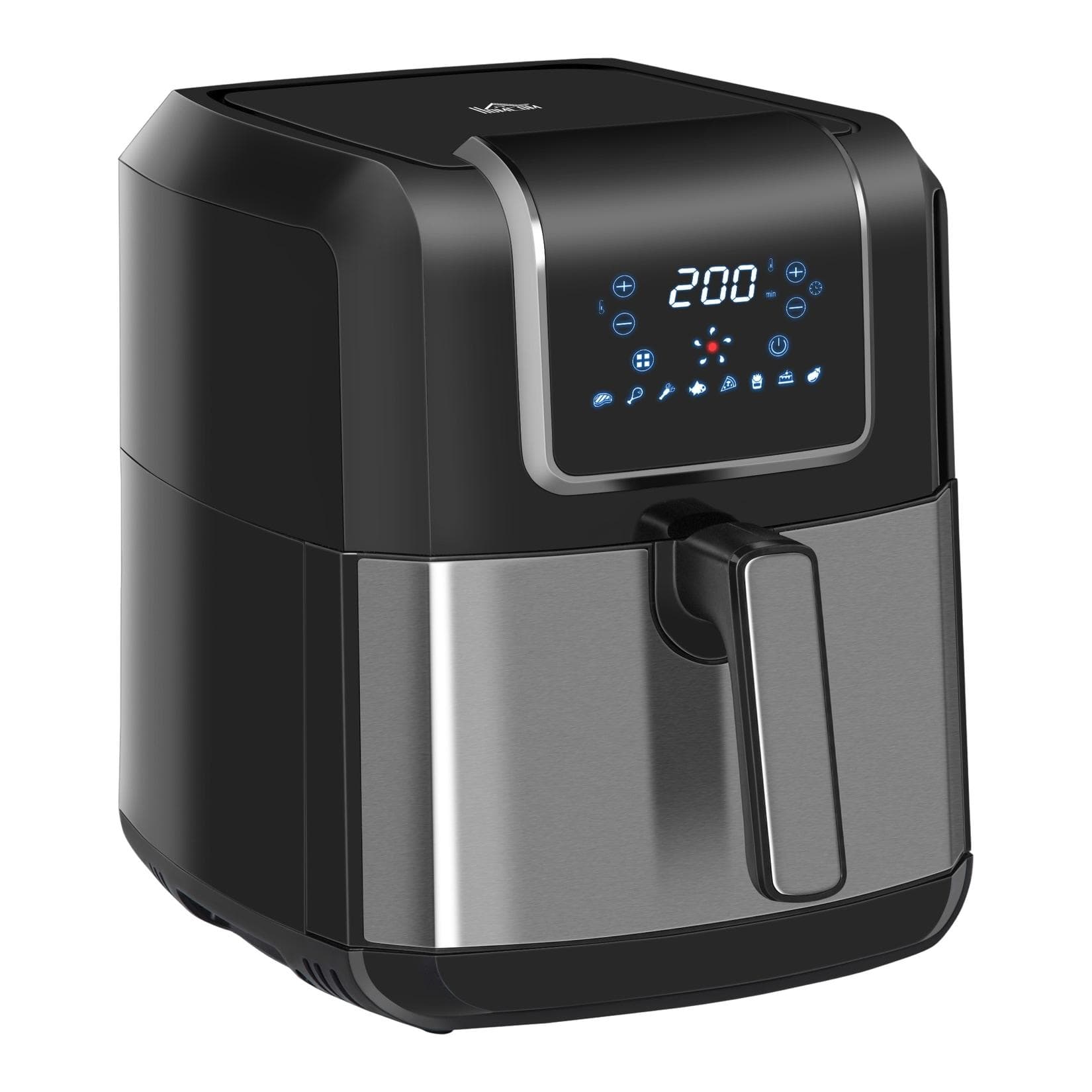 Marktkauf Heißluftfritteuse 6,5 L 1700W 8 Menüs LED-Display Antihaftbeschichtet Schwarz