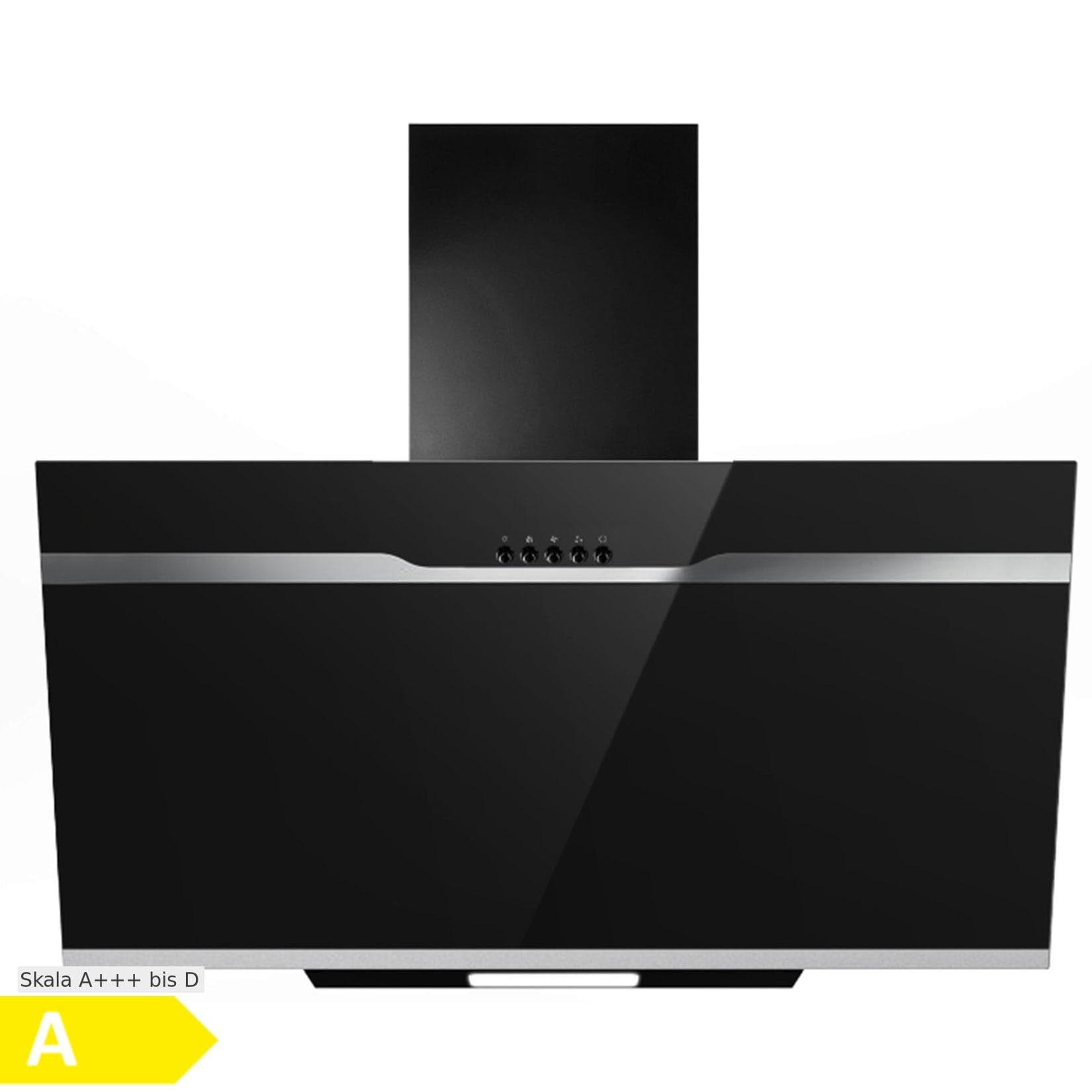 Dunstabzugshaube Schwarz, Glas und Metall, 60 cm