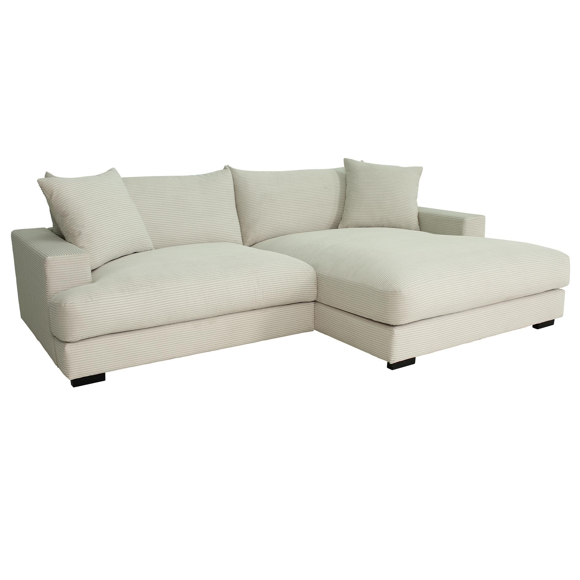 Roller Ecksofa Pearl Cord Recamiere Rechts