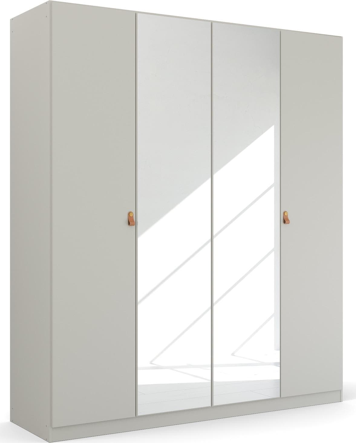 RAUCH HOMEY BY QUADRA SPIN Drehtürenschrank Seidengrau mit Spiegel