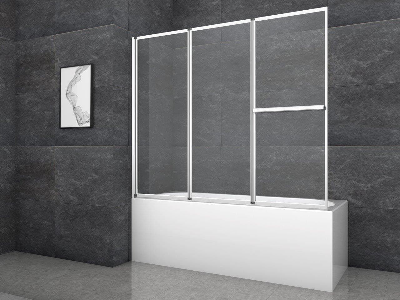 Marwell Badewannenfaltwand Silver Vital Chrom 3-flügelig