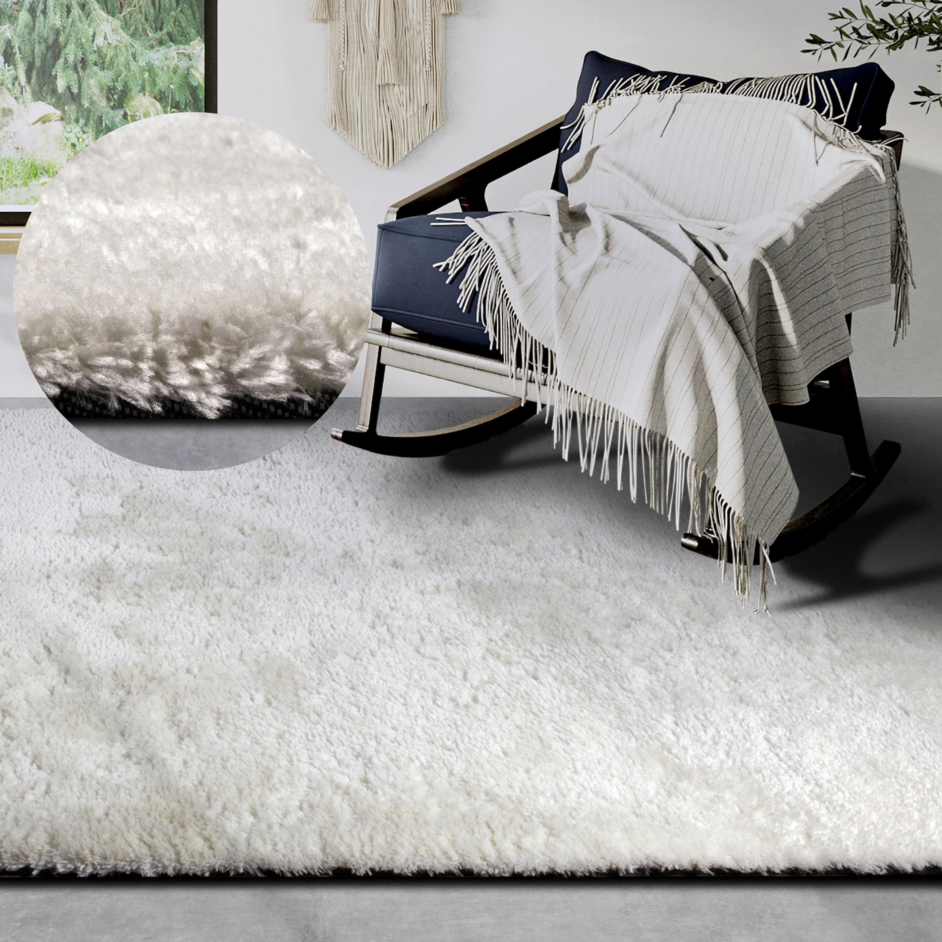 Hanse Home Hochflor-Teppich Olaf Ivory Weiß Modern