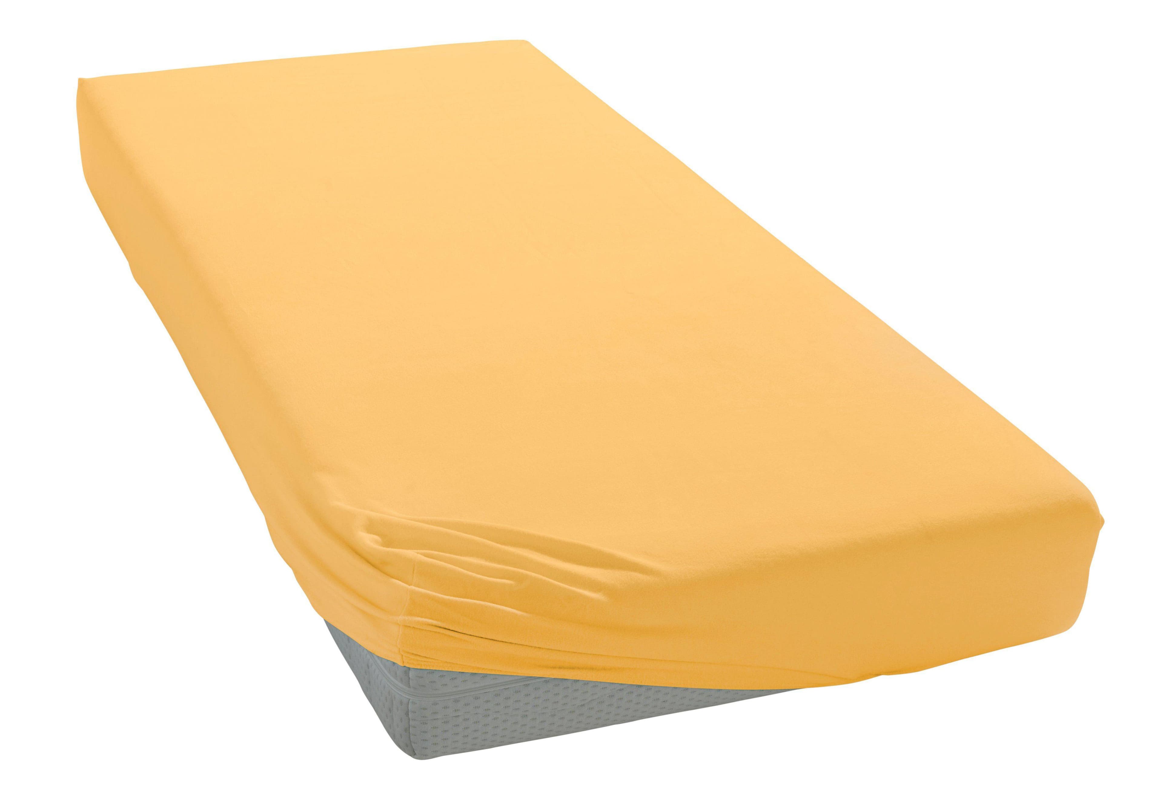 Bellana Spannbettlaken Mako-Jersey 100% Baumwolle Gold