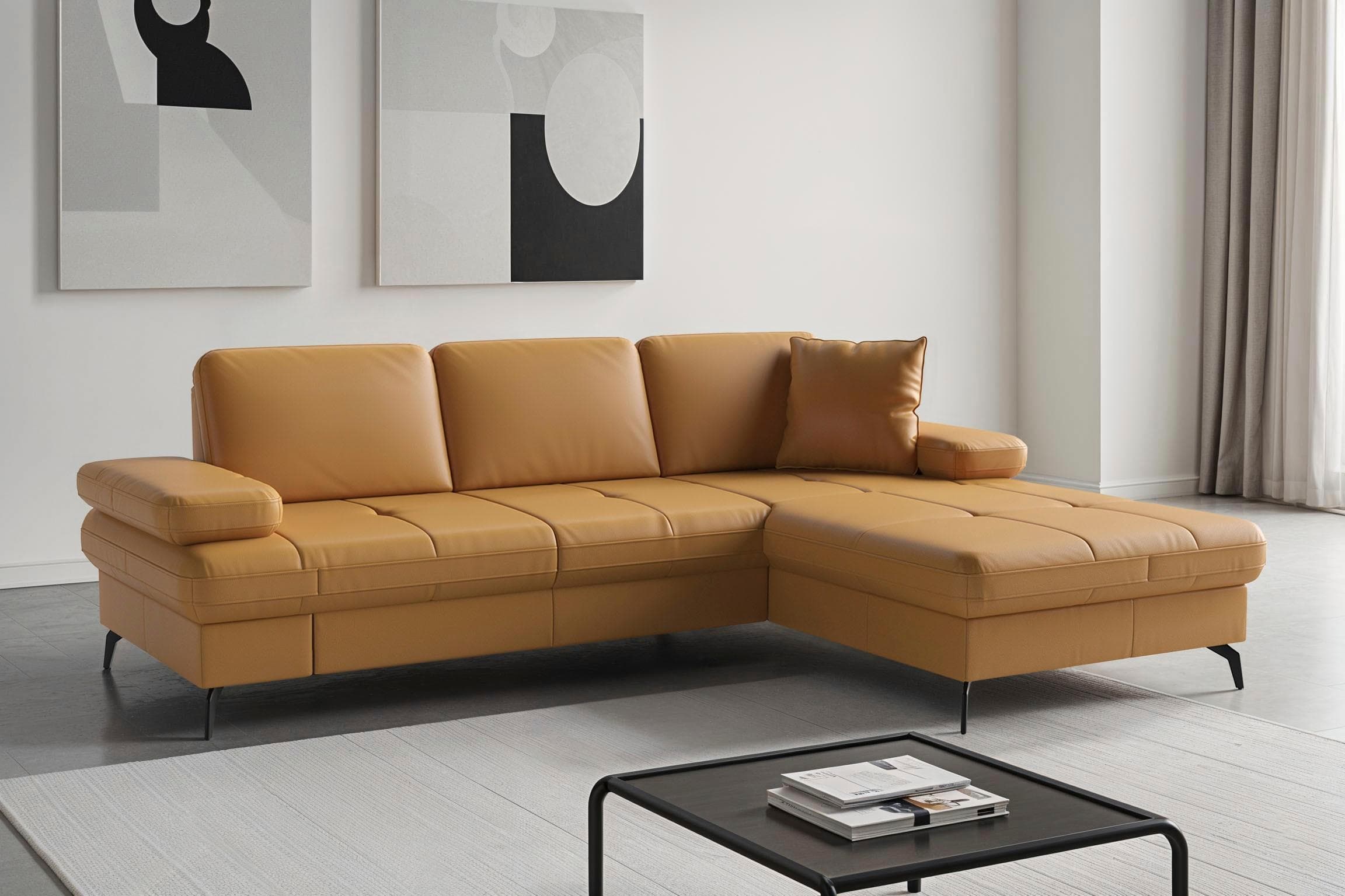 Ecksofa SIT & MORE Morris Jubi Curry mit Recamiere