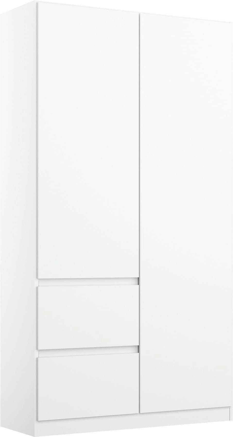 Rauch Nidda Drehtürenschrank Weiß Push-to-Open