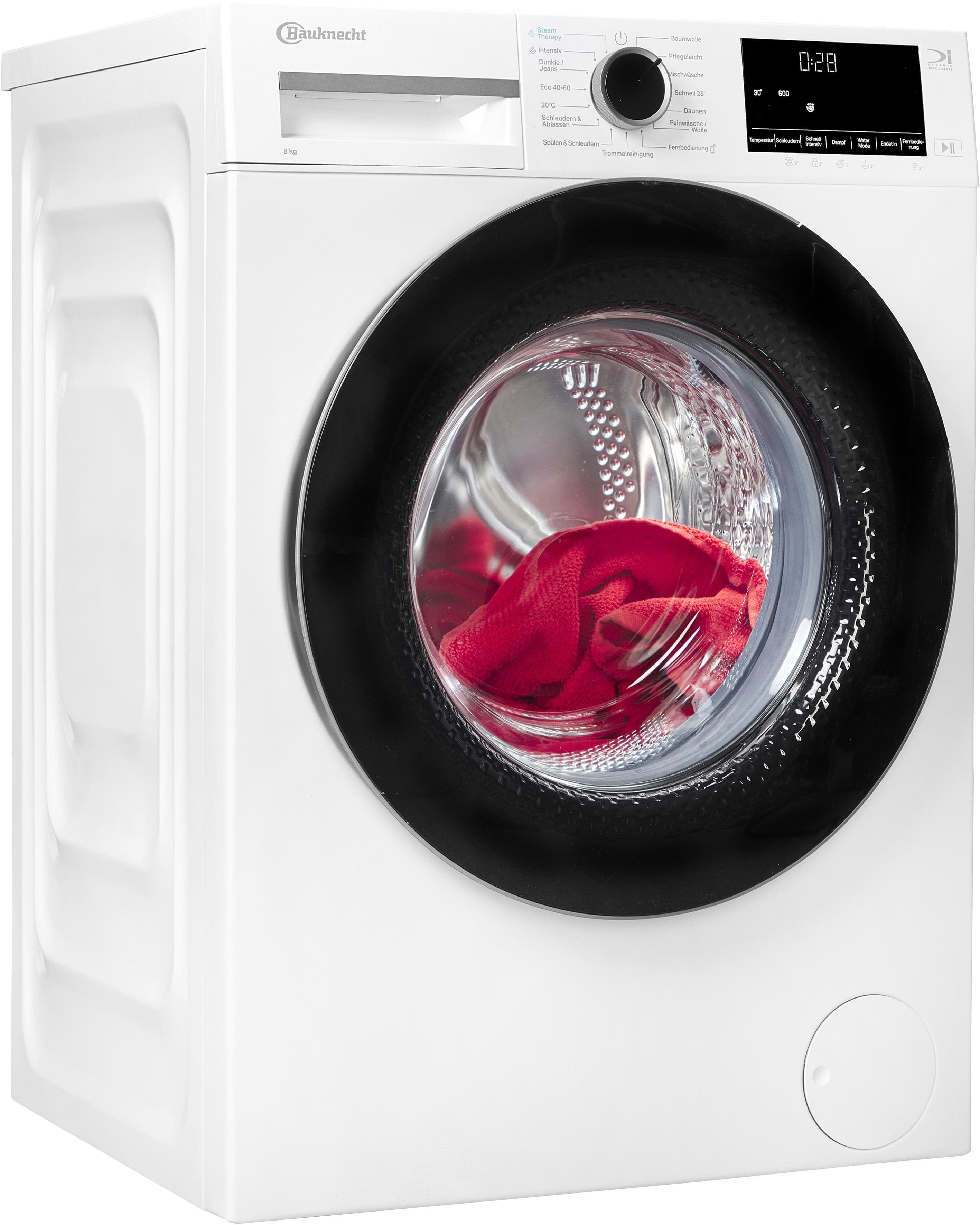 BAUKNECHT Waschmaschine B WM 8A7 BS Adaptive Wash Weiß