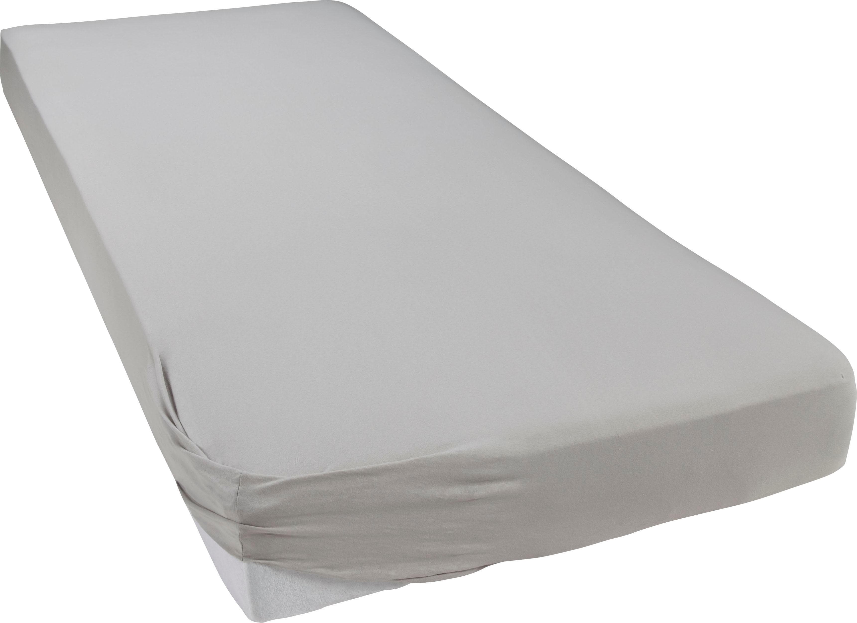 bellana Spannbettlaken Topper 100% Mako-Baumwolle Silber