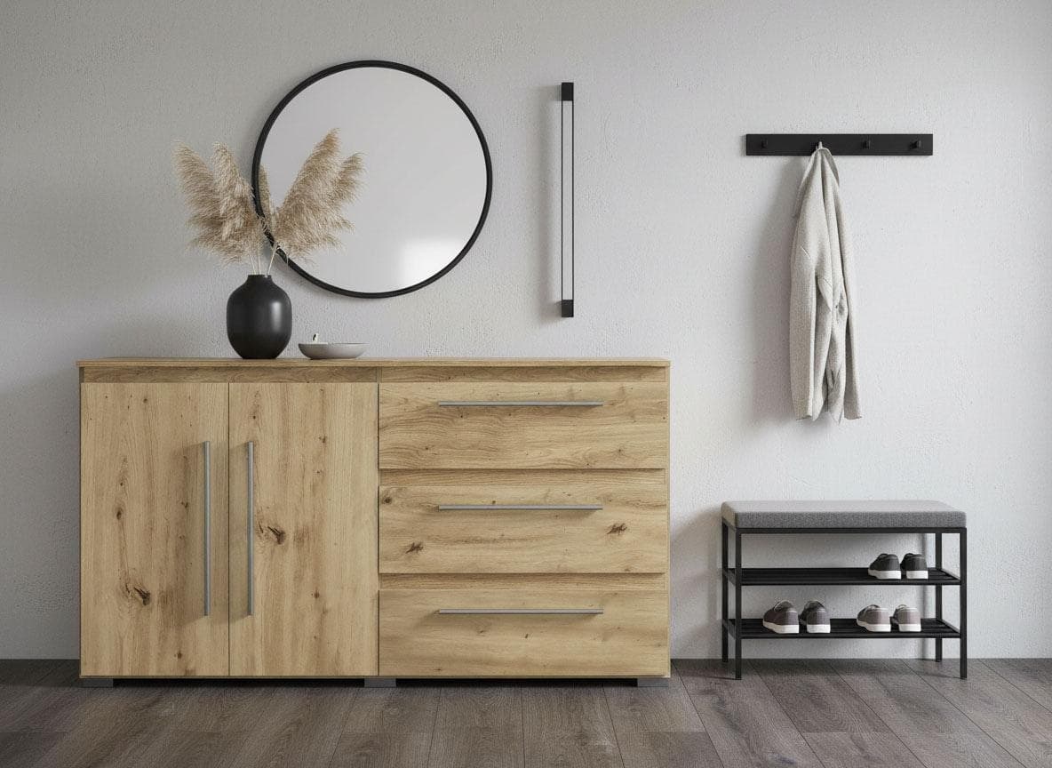 HOME AFFAIRE Bali Kombikommode Beige Braun Melamin