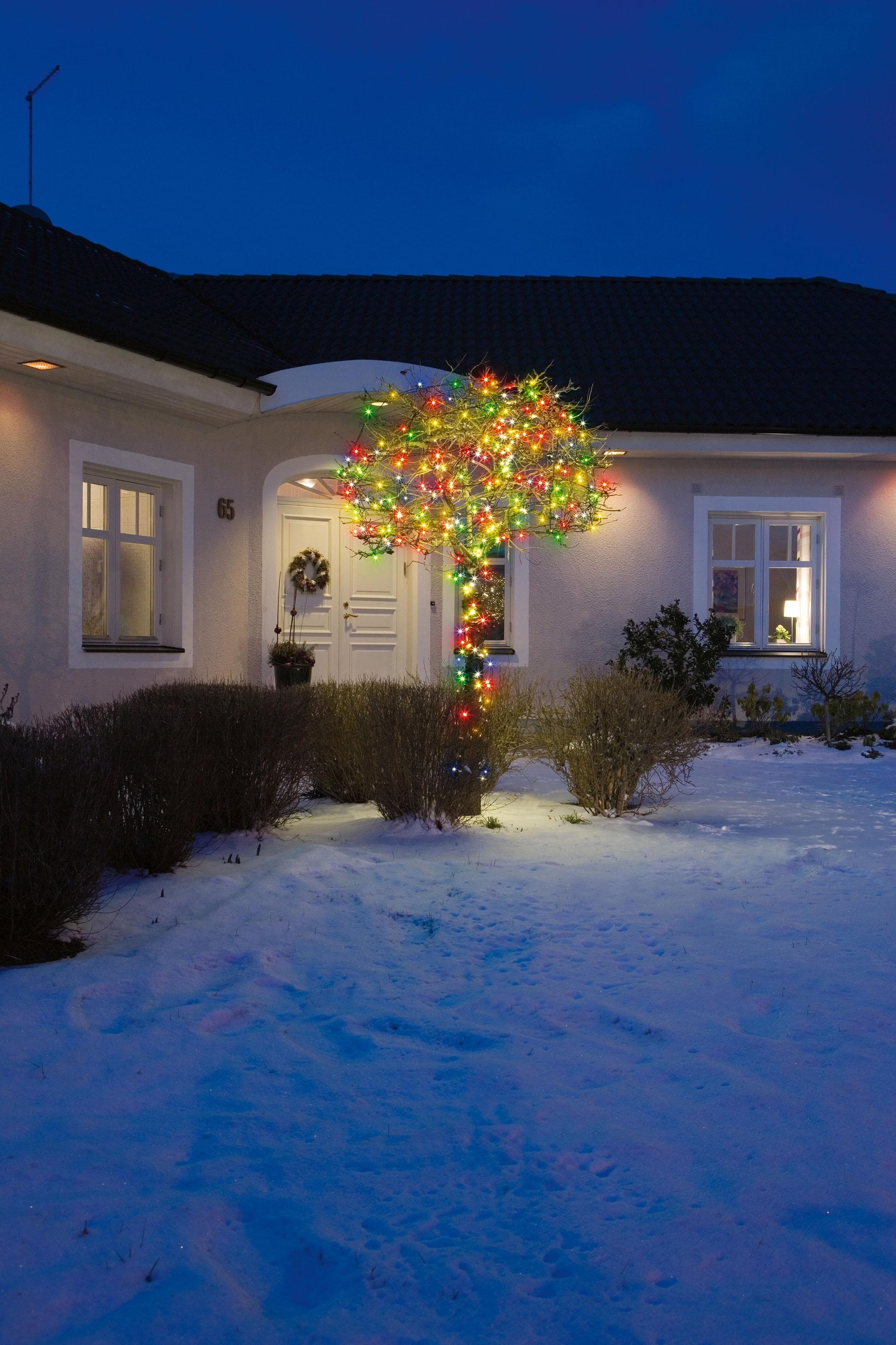 KONSTSMIDE LED-Lichterkette 80 Flammen schwarz 10,53m