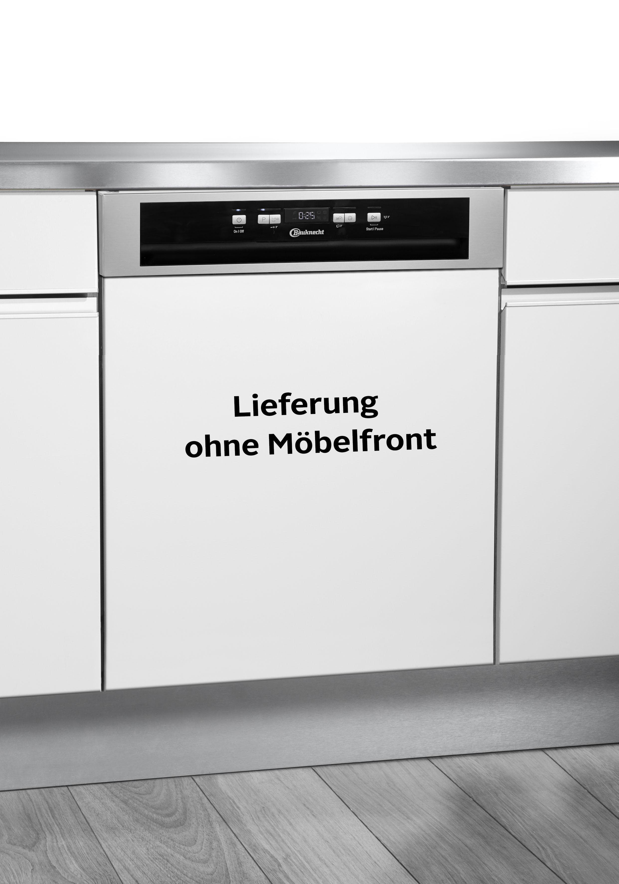 BAUKNECHT teilintegrierbarer Geschirrspüler BBC 3B+26 X Silber