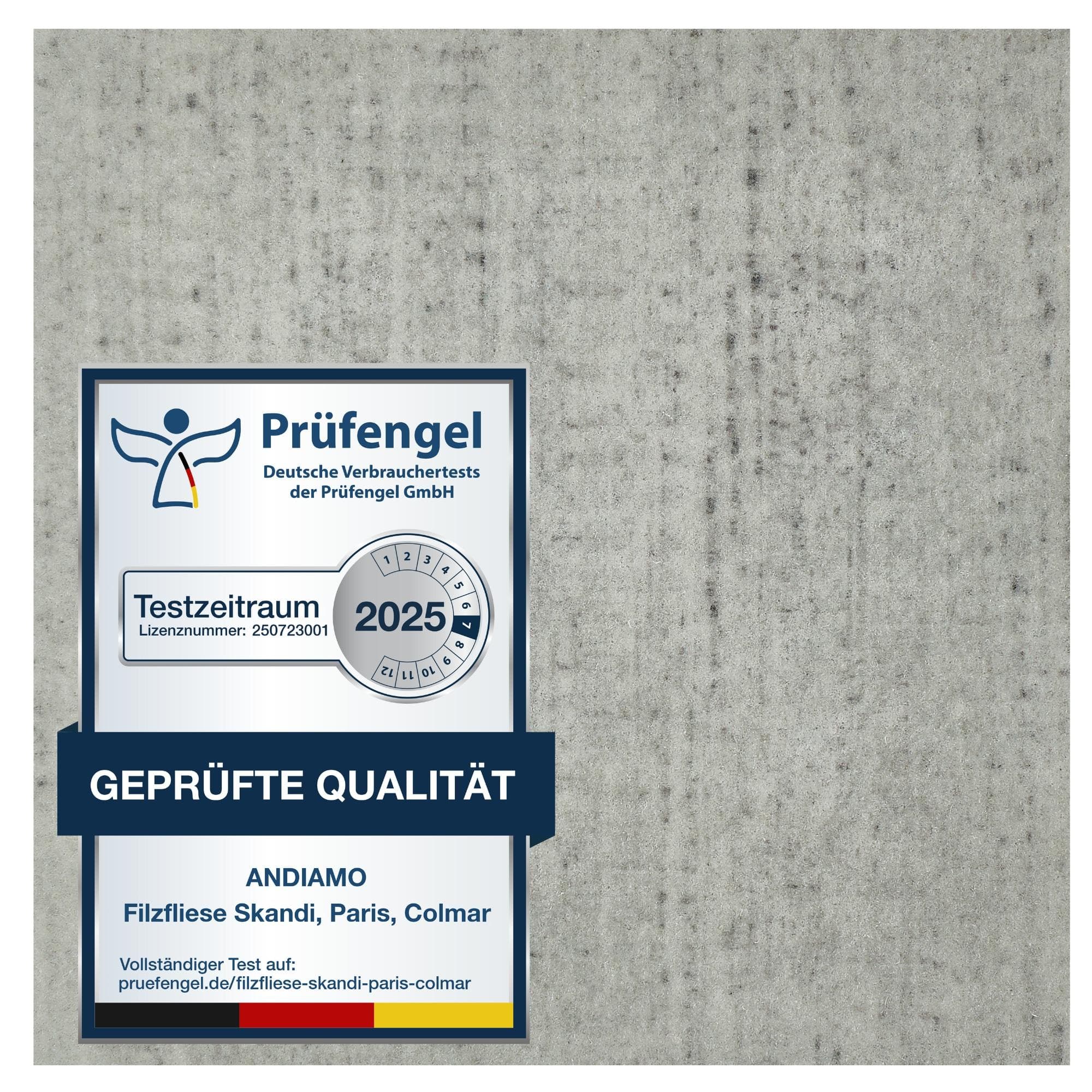 ANDIAMO Teppichfliese Paris Selbstklebend Beige Grau 40x40cm