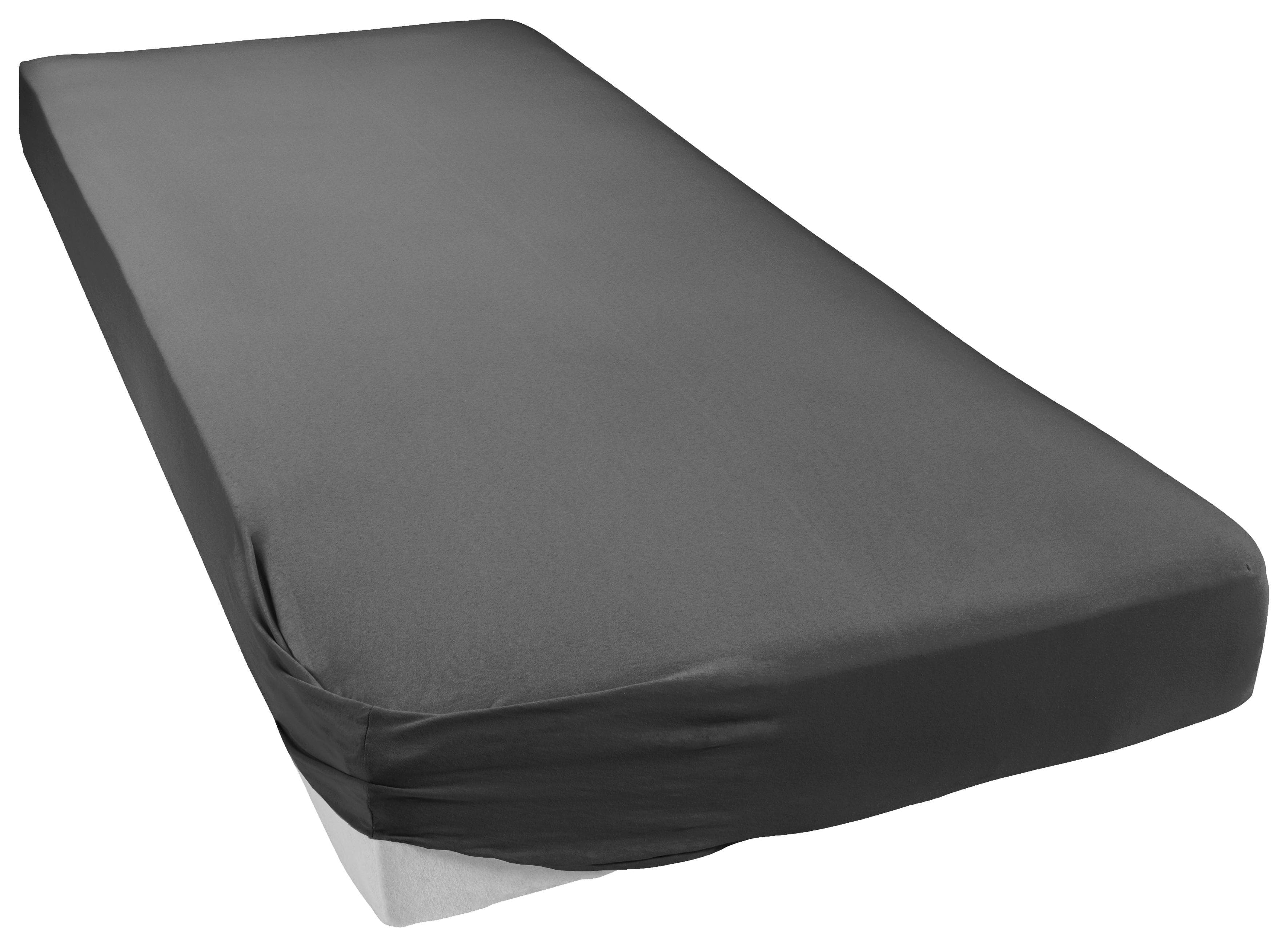 BELLANA Spannbettlaken Jersey Anthrazit 175 g/m² faltenfrei