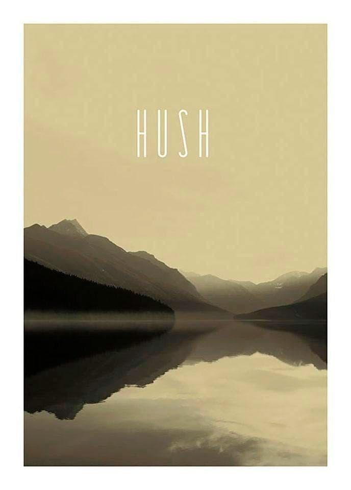 Bild KOMAR Word Lake Hush Sand bunt Wandbild