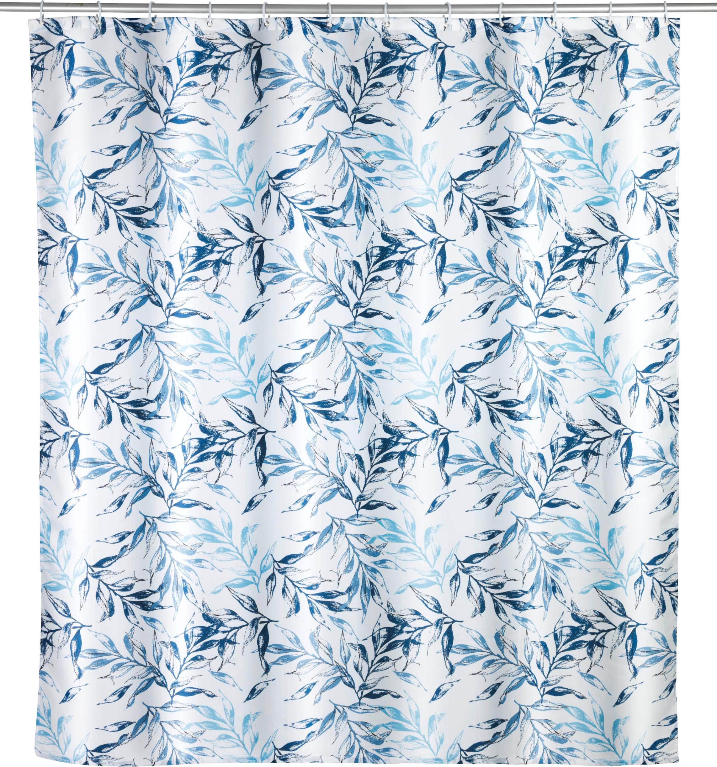 Duschvorhang WENKO Catala Blau Polyester 180x200 cm
