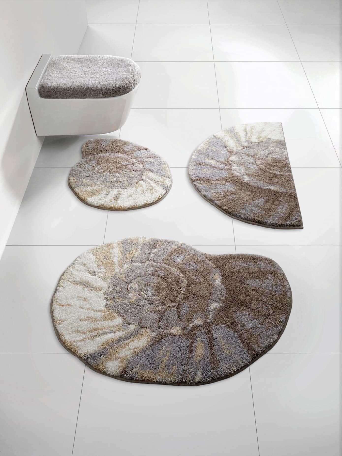 Badematte GRUND Natur Rund 80x90cm