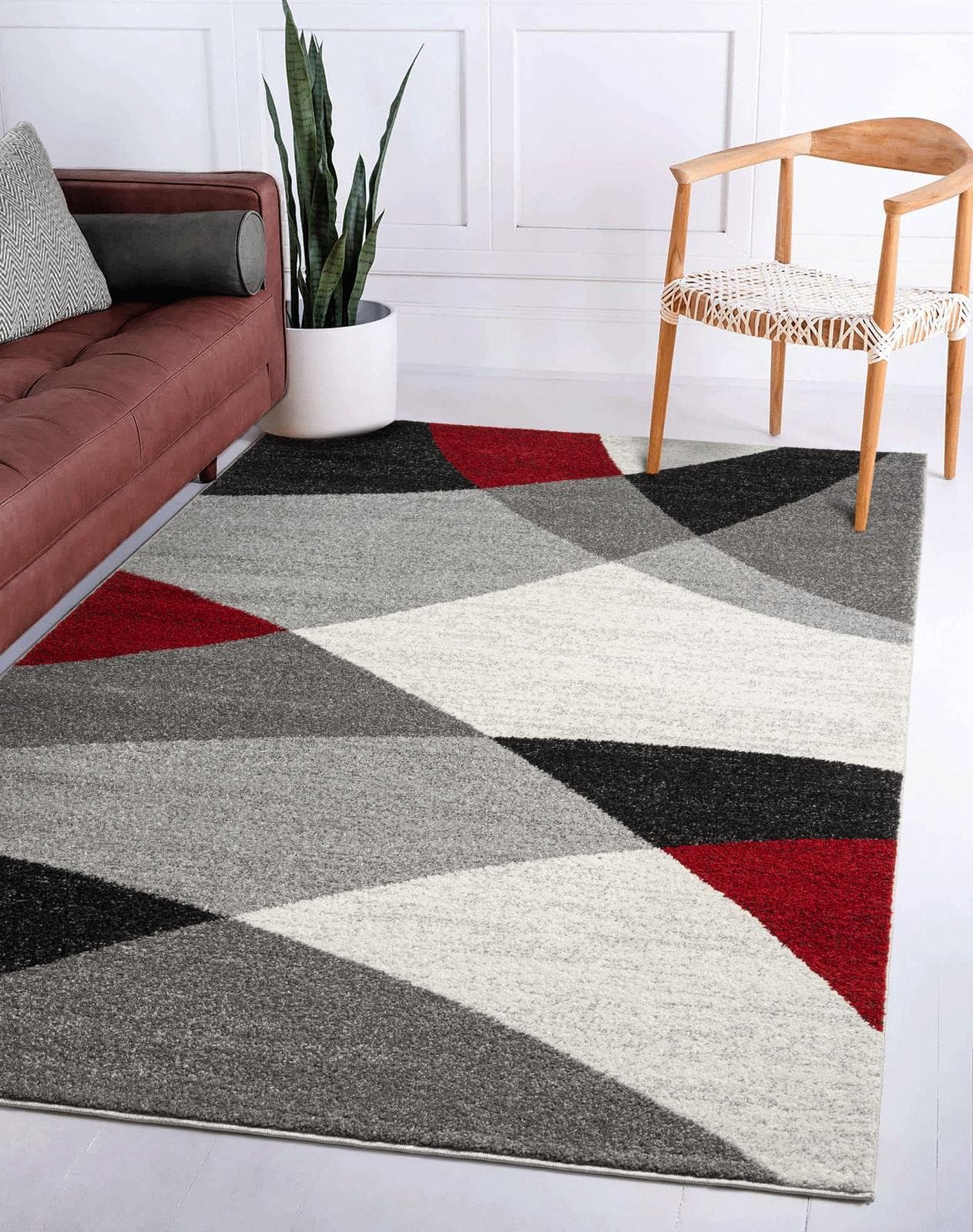 THE CARPET Teppich Pearl Rot Modern Kurzflor