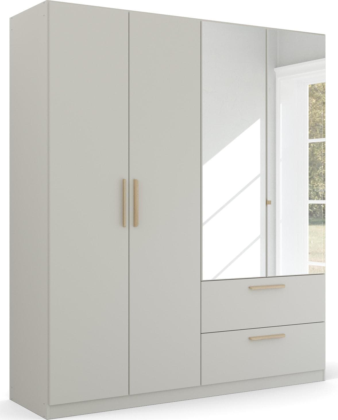 Rauch Kleiderschrank Drehtürenschrank Seidengrau Landhaus-Stil