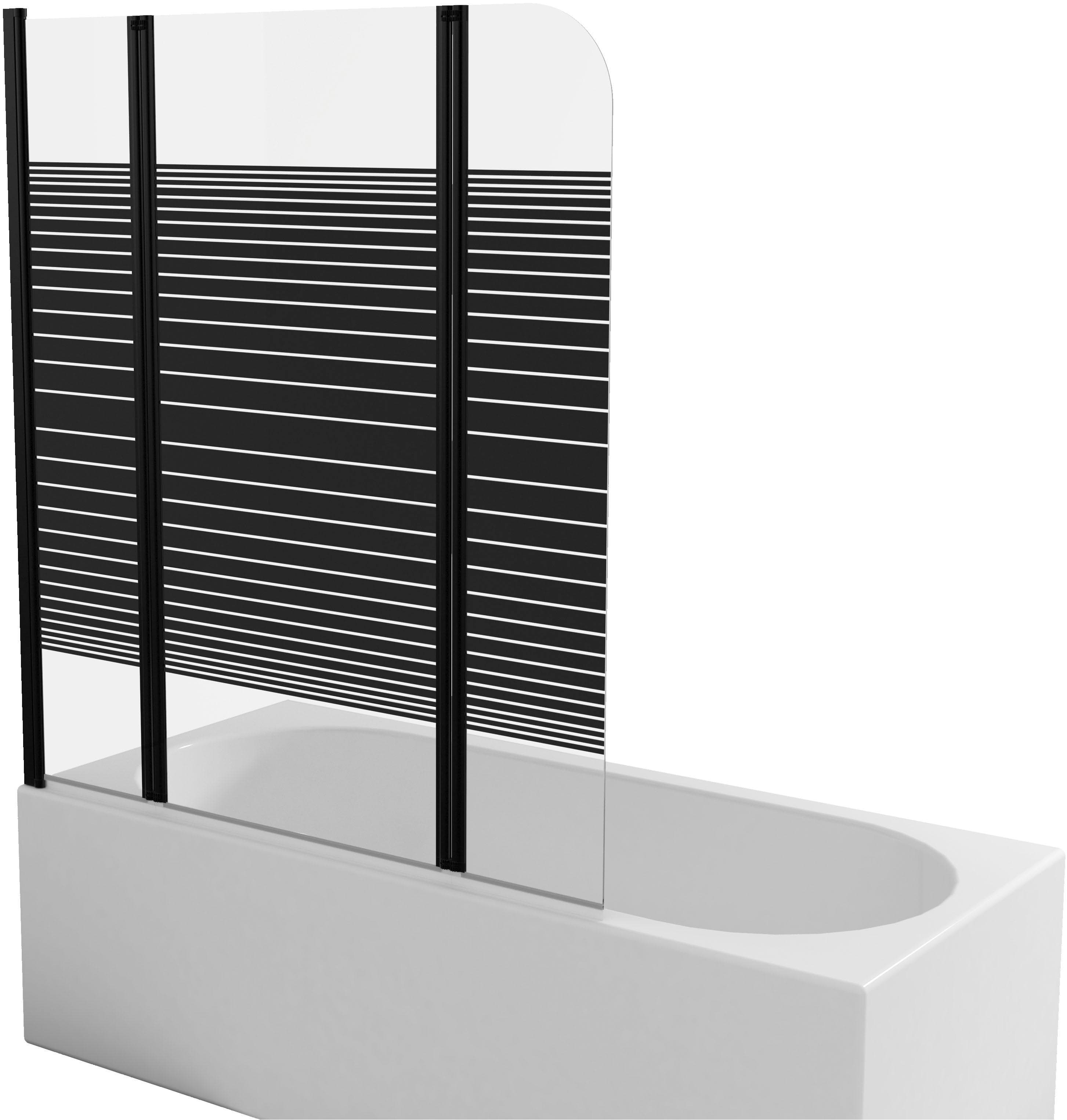 MARWELL Badewannenfaltwand White Vital 3-flügelig weiß