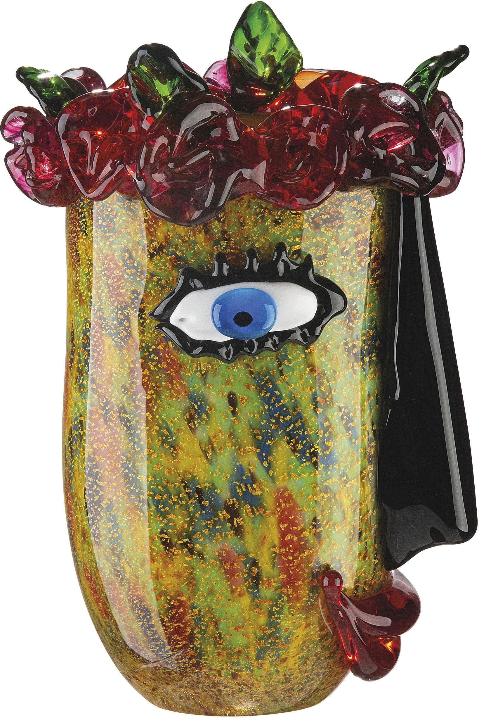 Tischvase CASABLANCA BY GILDE Floro bunt Glas