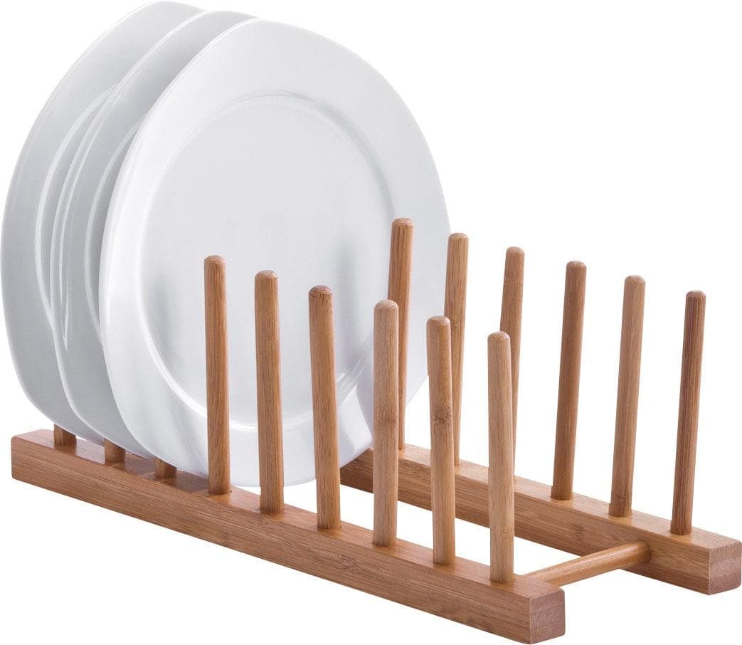 Zeller Present Bambus Tellerständer Beige für bis zu 8 Teller