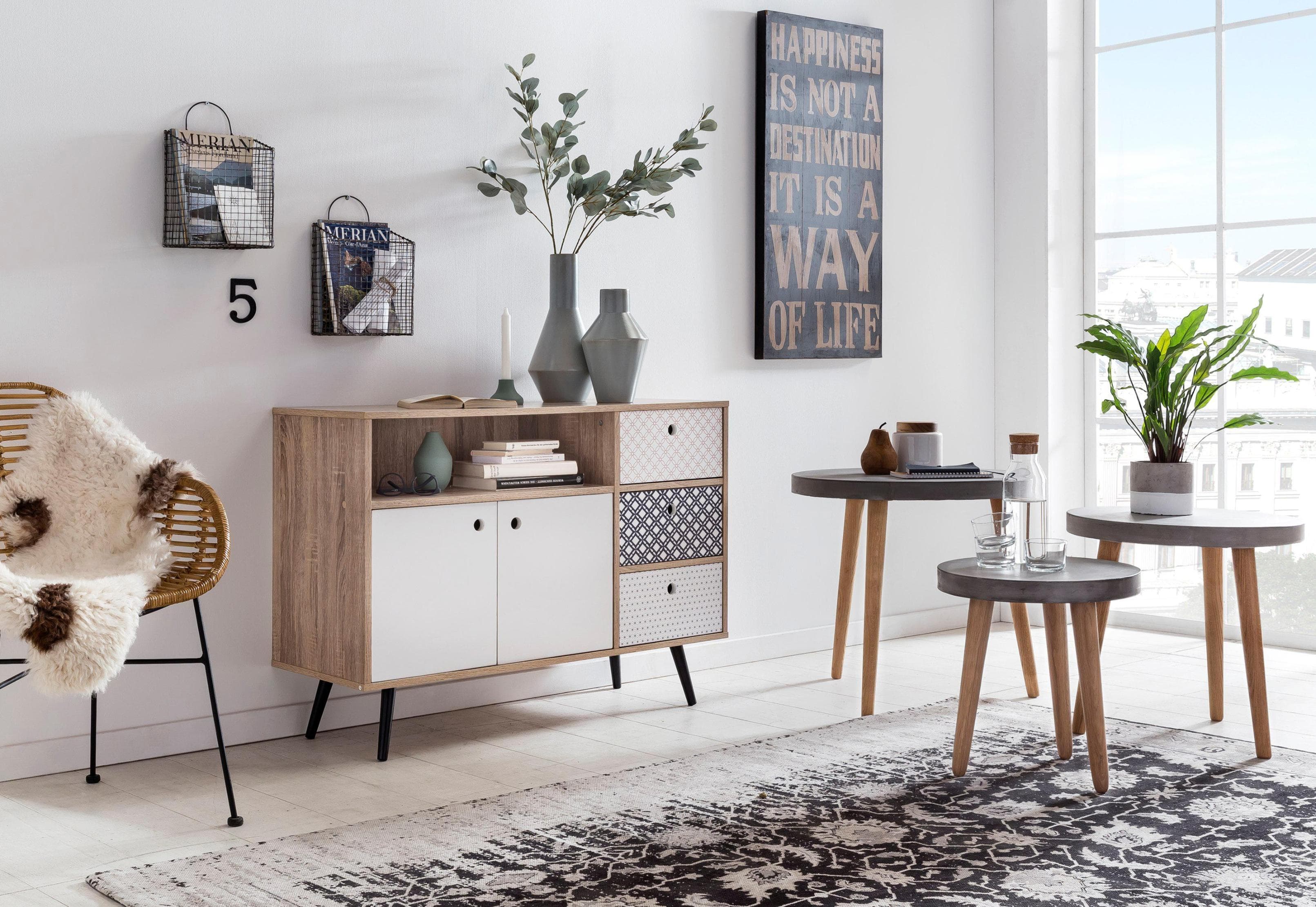 Sideboard SIT Mailbox Bunt Scandi Look Shabby Chic