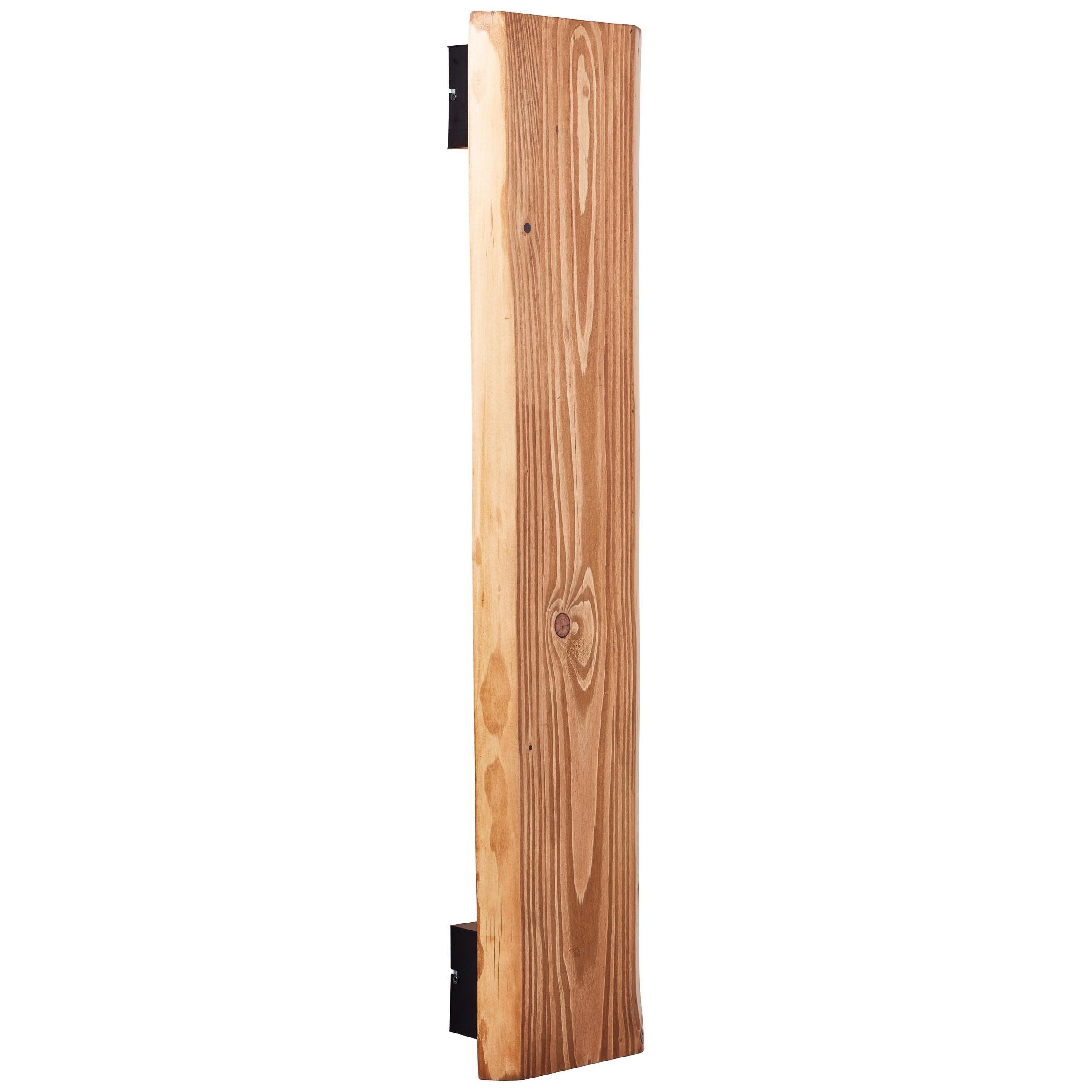 Brilliant LED Wandleuchte Feingold 100cm Holz Metall Beige