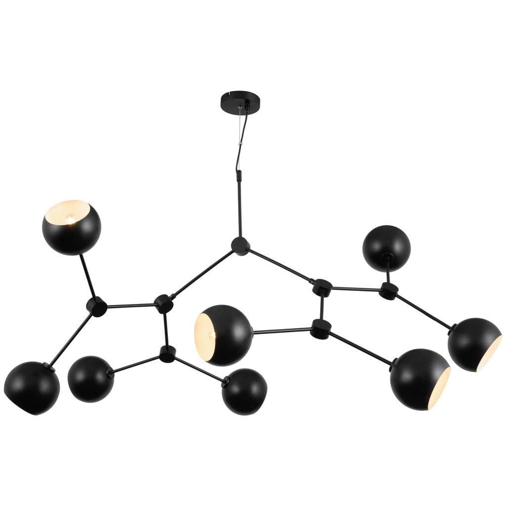 Novel Hängeleuchte Schwarz Metall Verstellbar
