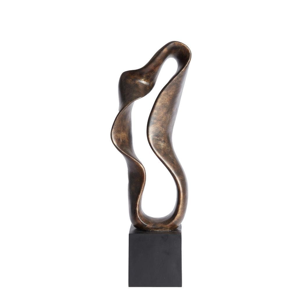 Light & Living Skulptur Najac Schwarz Gold Kunststoff Stehend