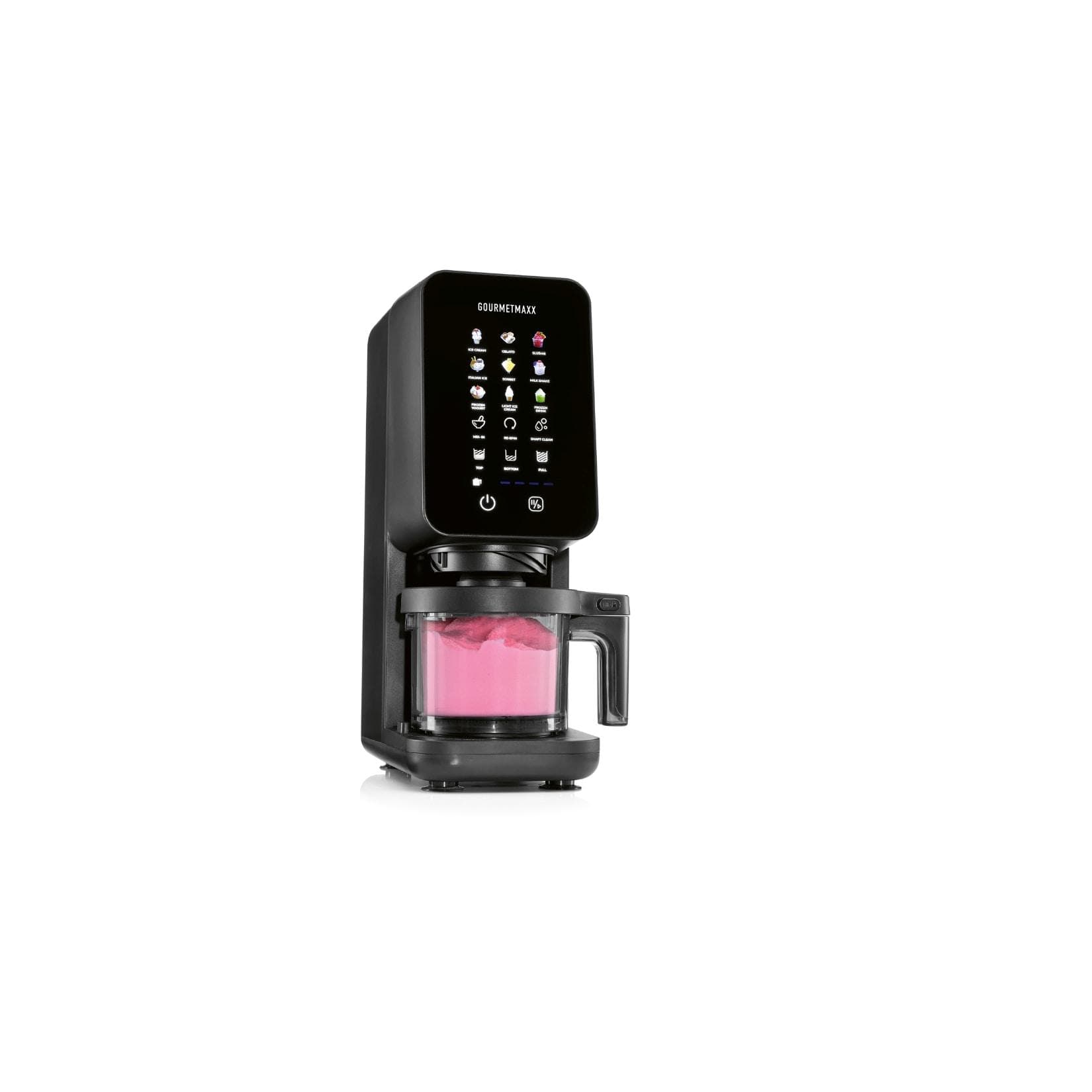 GOURMETmaxx Eismaschine 700W Schwarz mit Touch-Bedienung