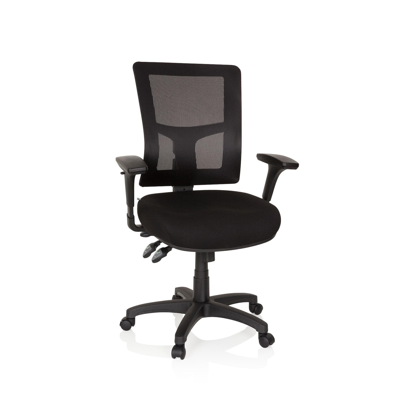 hjh OFFICE IMPACT PRO Chefsessel Stoff/Netzstoff mit Armlehnen höhenverstellbar